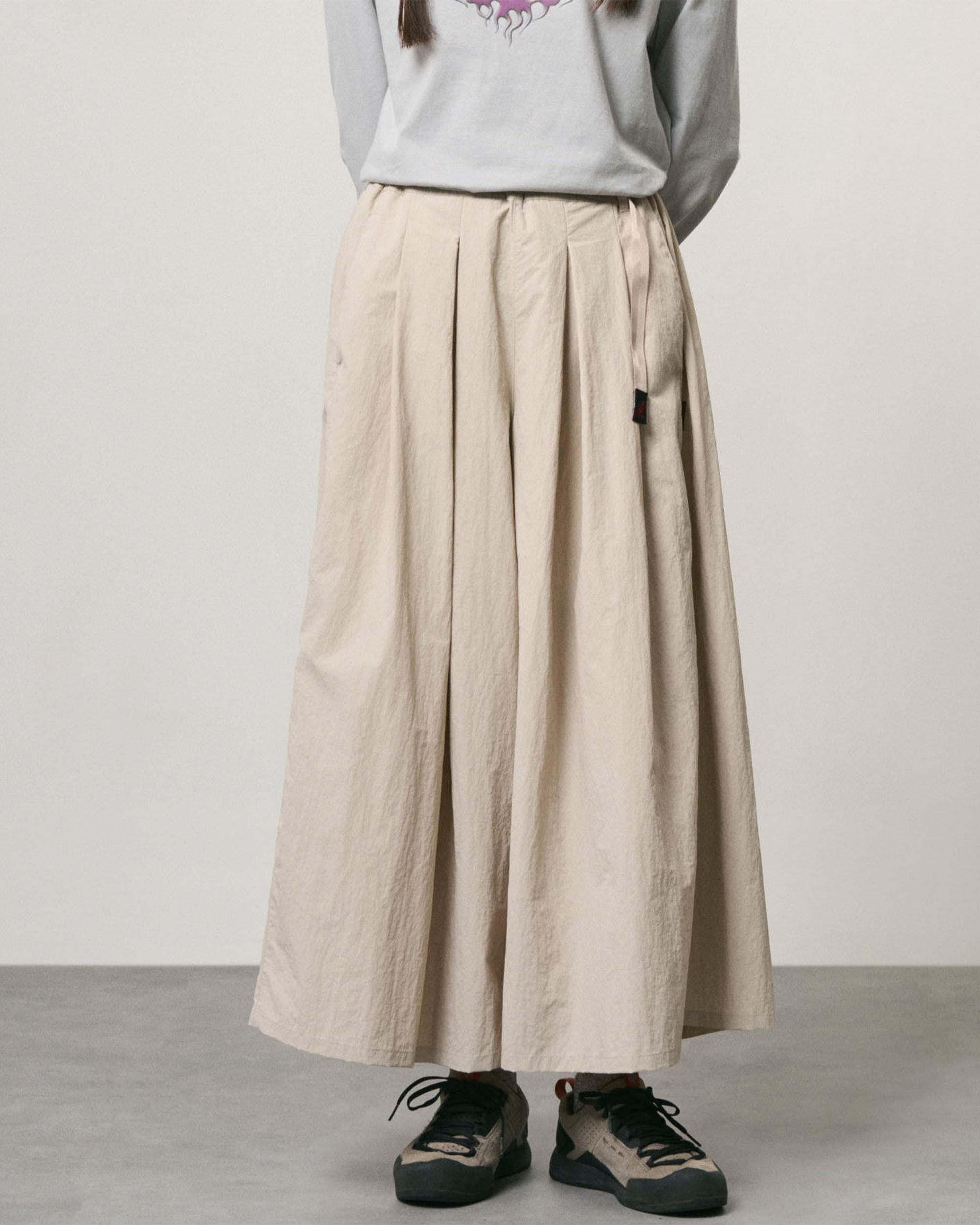 Nylon Flare Pant - Stone