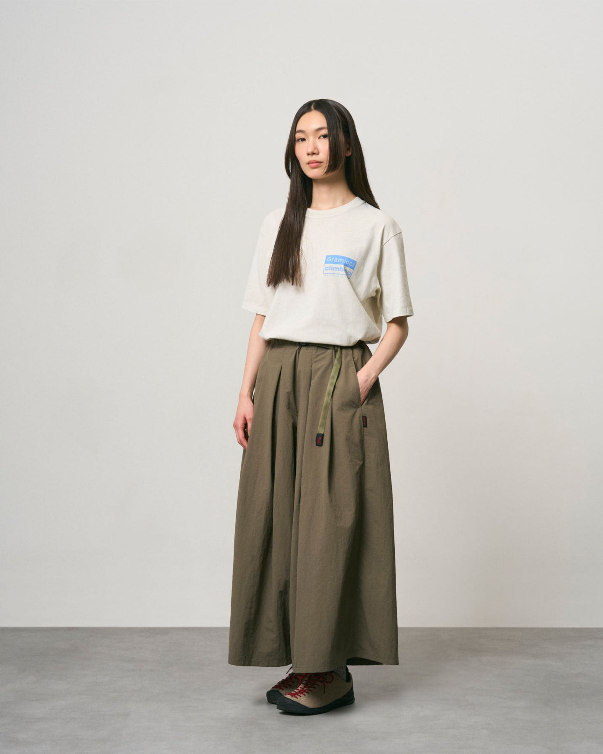 Nylon Flare Pant - Burnt Olive
