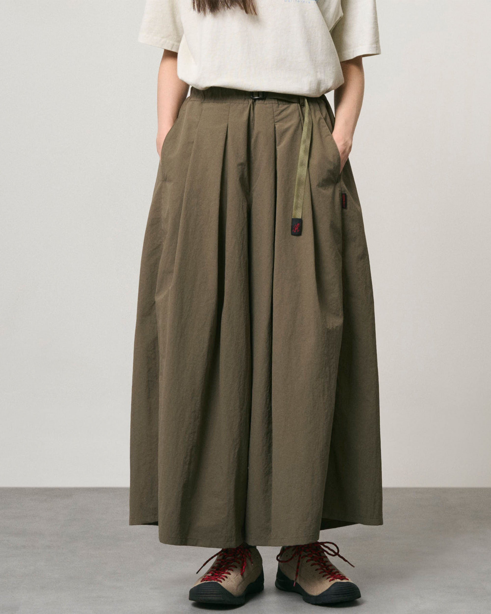 Nylon Flare Pant - Burnt Olive