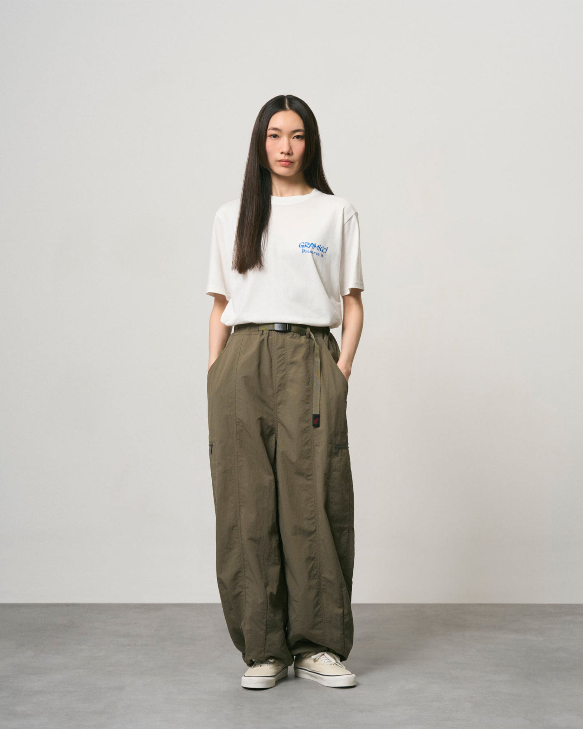 Nylon Loose Balloon Pant - Burnt Olive