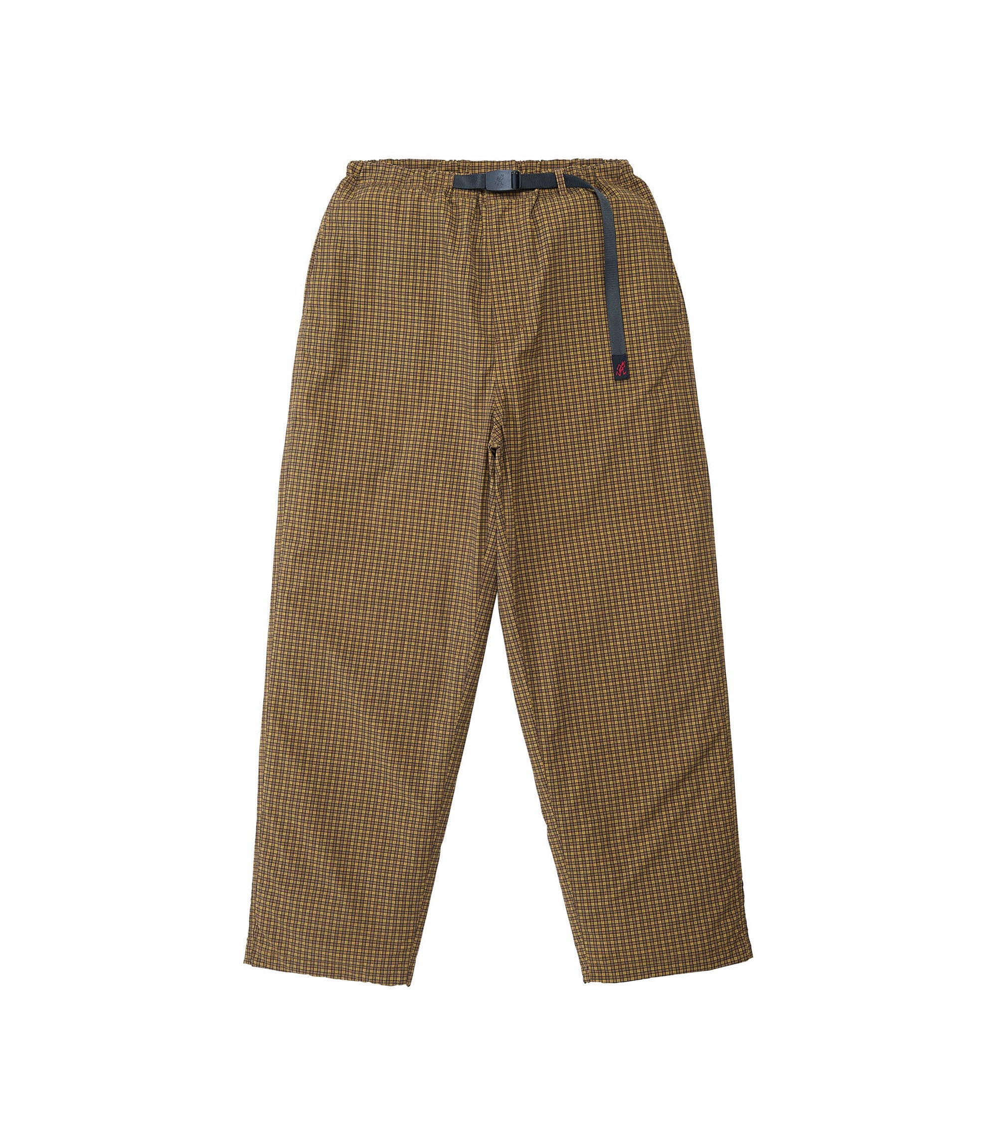 Mini Check Nylon Pant - Brown Check