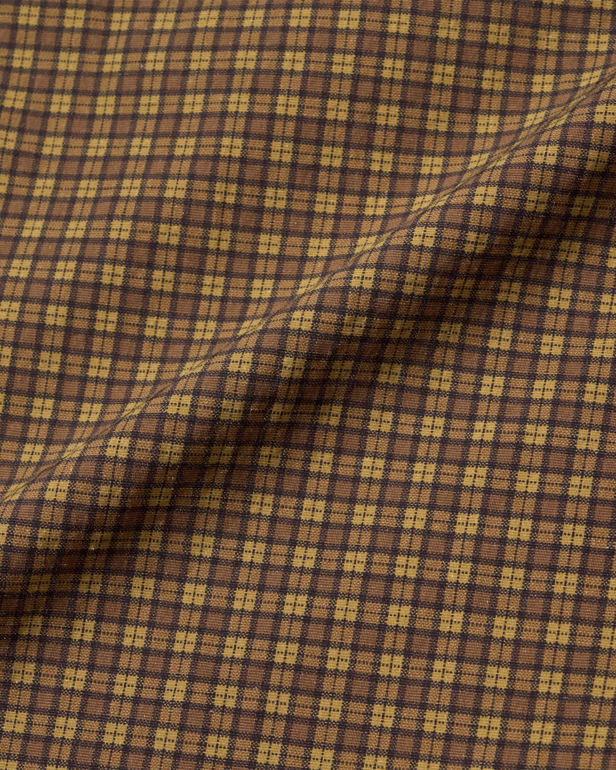 Mini Check Nylon Pant - Brown Check