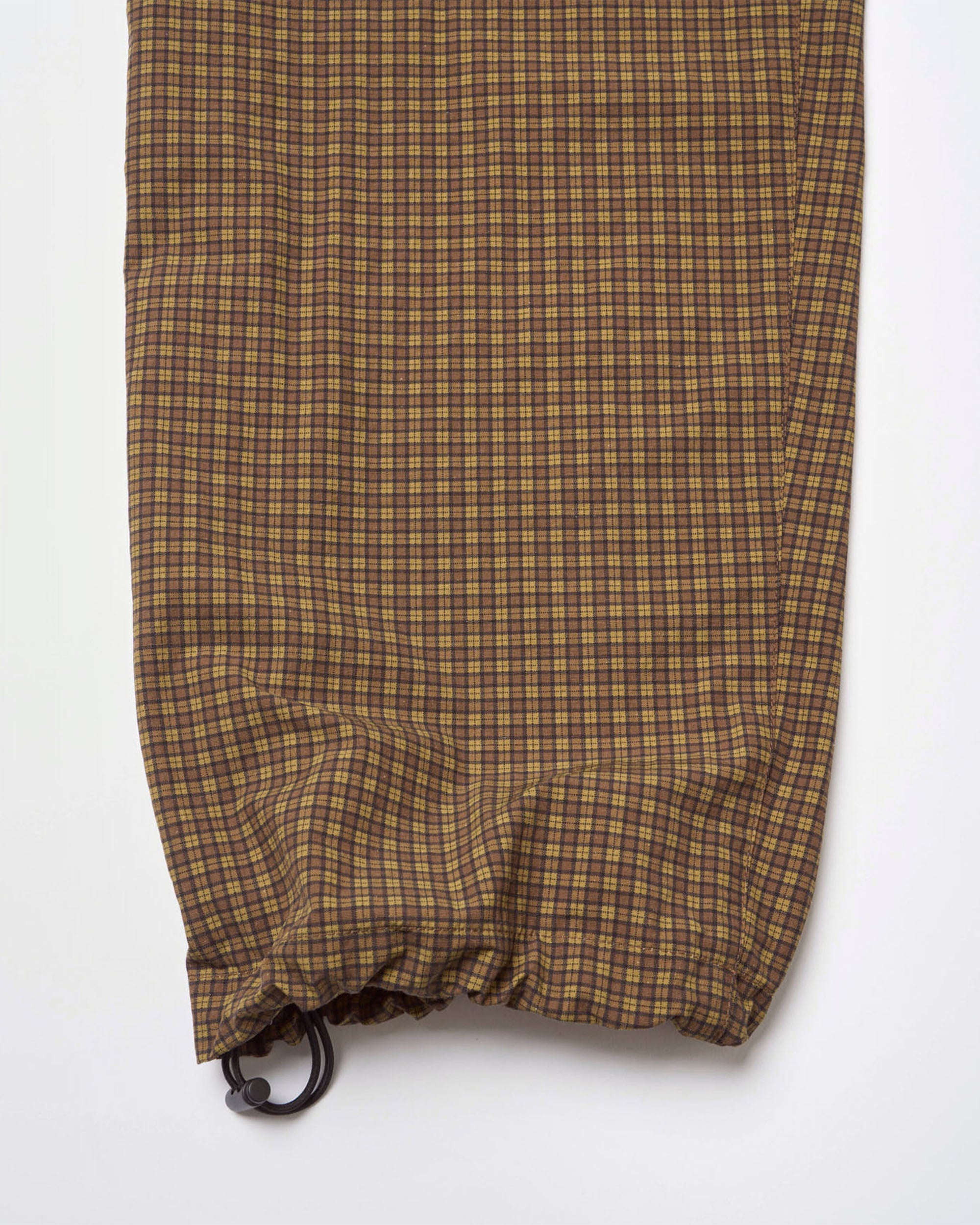 Mini Check Nylon Pant - Brown Check