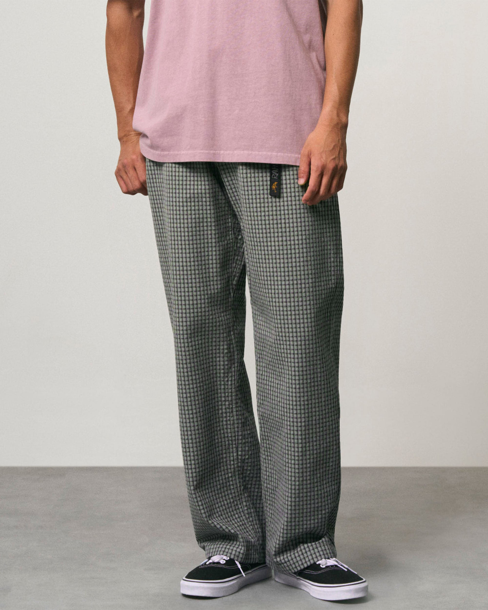 Dobby Plaid Gramicci Pant Straight Fit - Stone