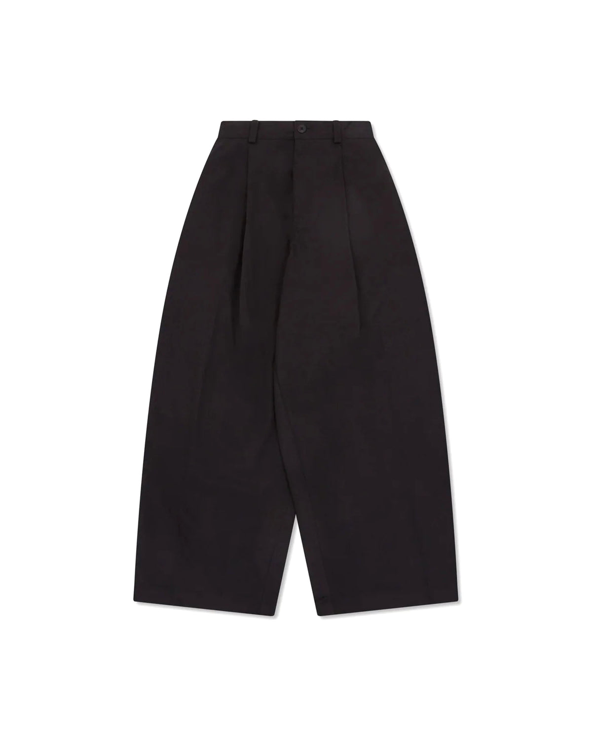Herringbone Balloon Trousers - Black