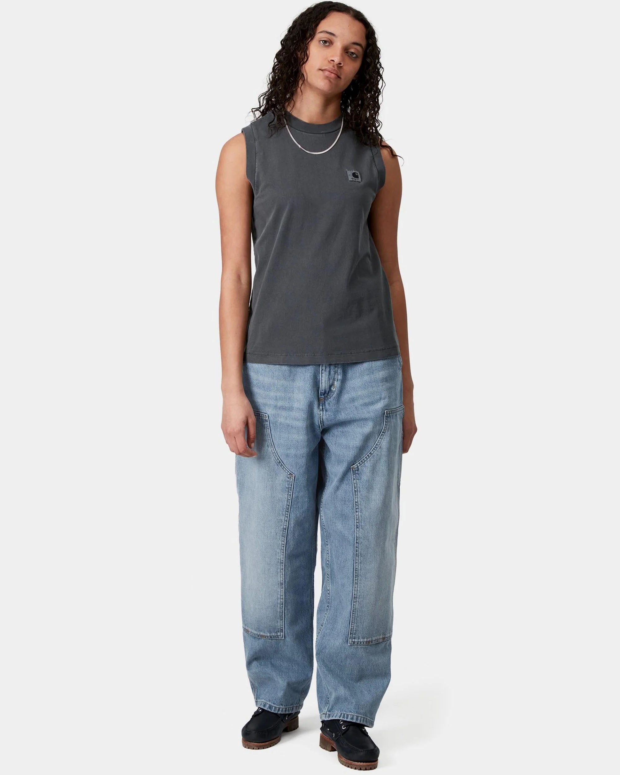 Women's Brandon Double Knee Pant - Blue Burst Washed