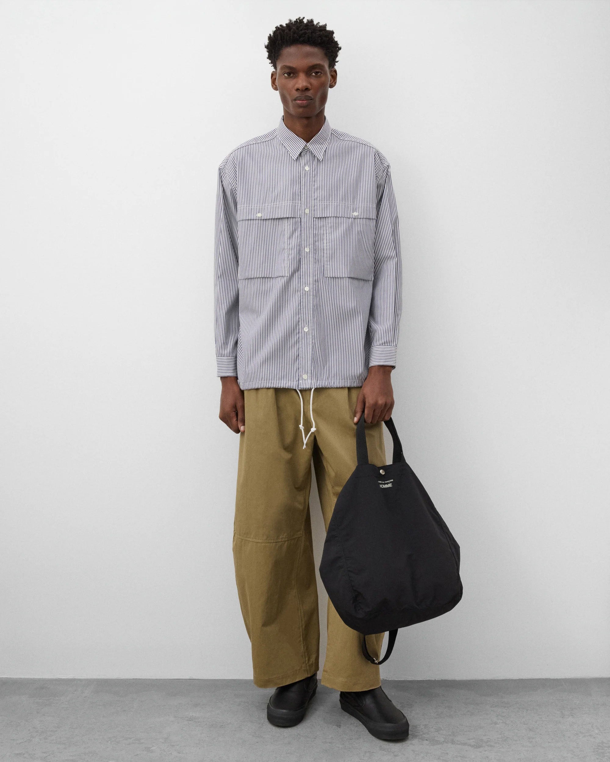 Double Pleated Pants - Beige