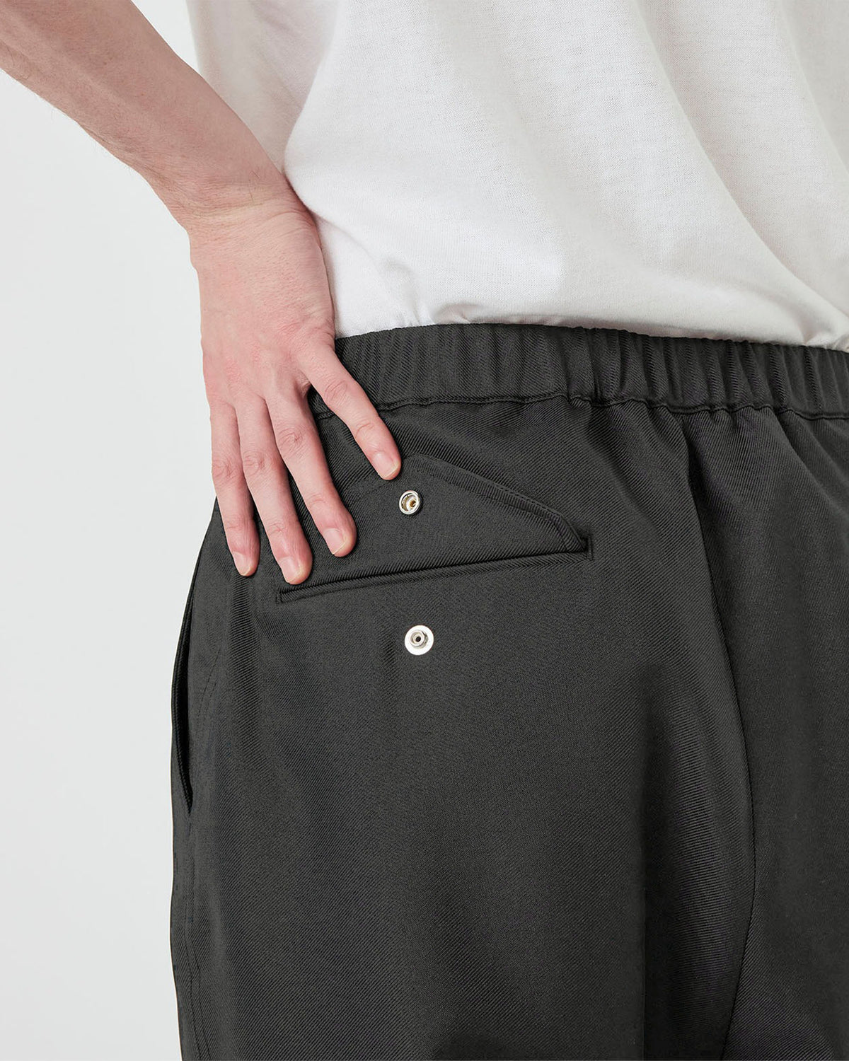 Polyester Twill Club Buckle Pants - Dark Navy