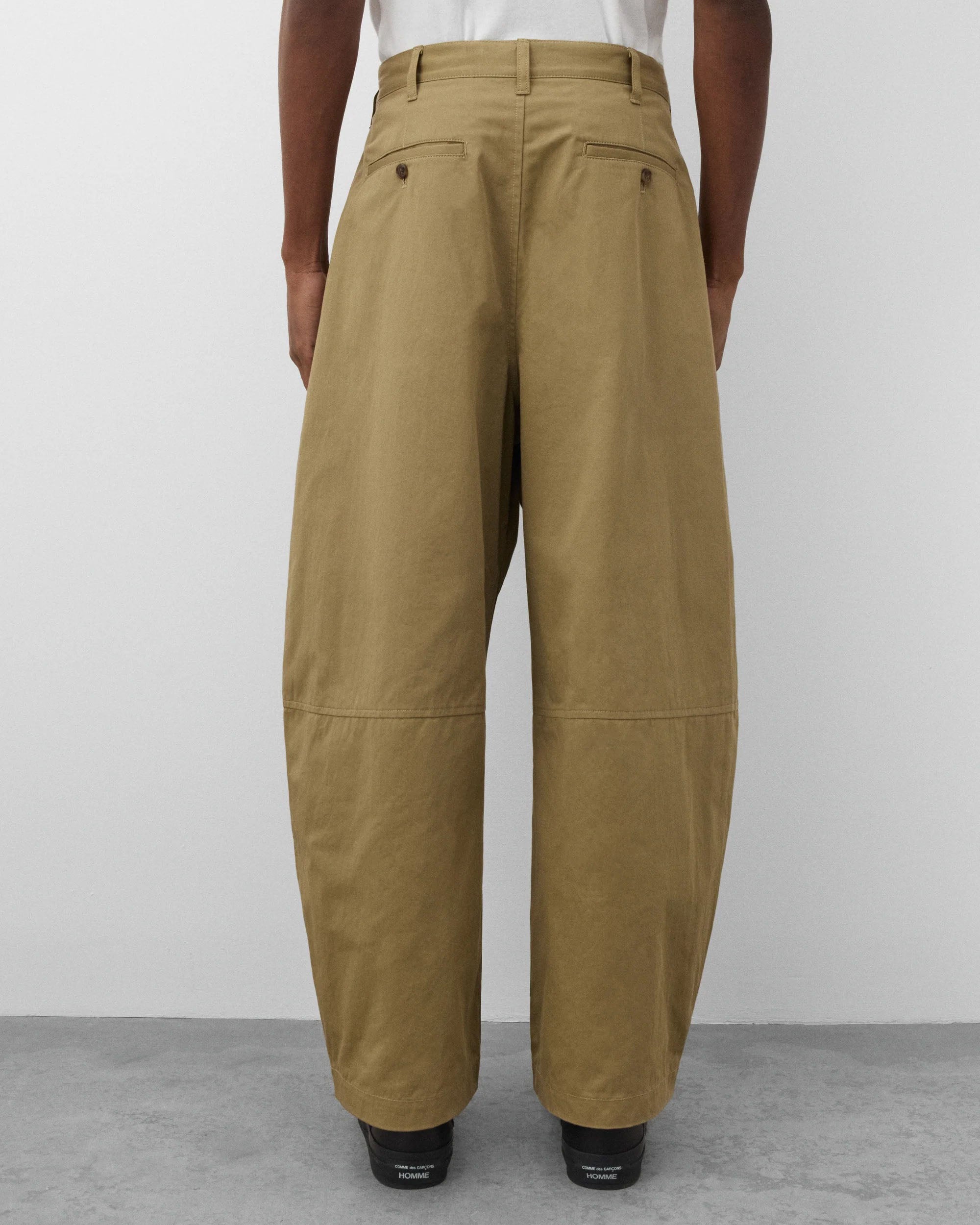 Double Pleated Pants - Beige