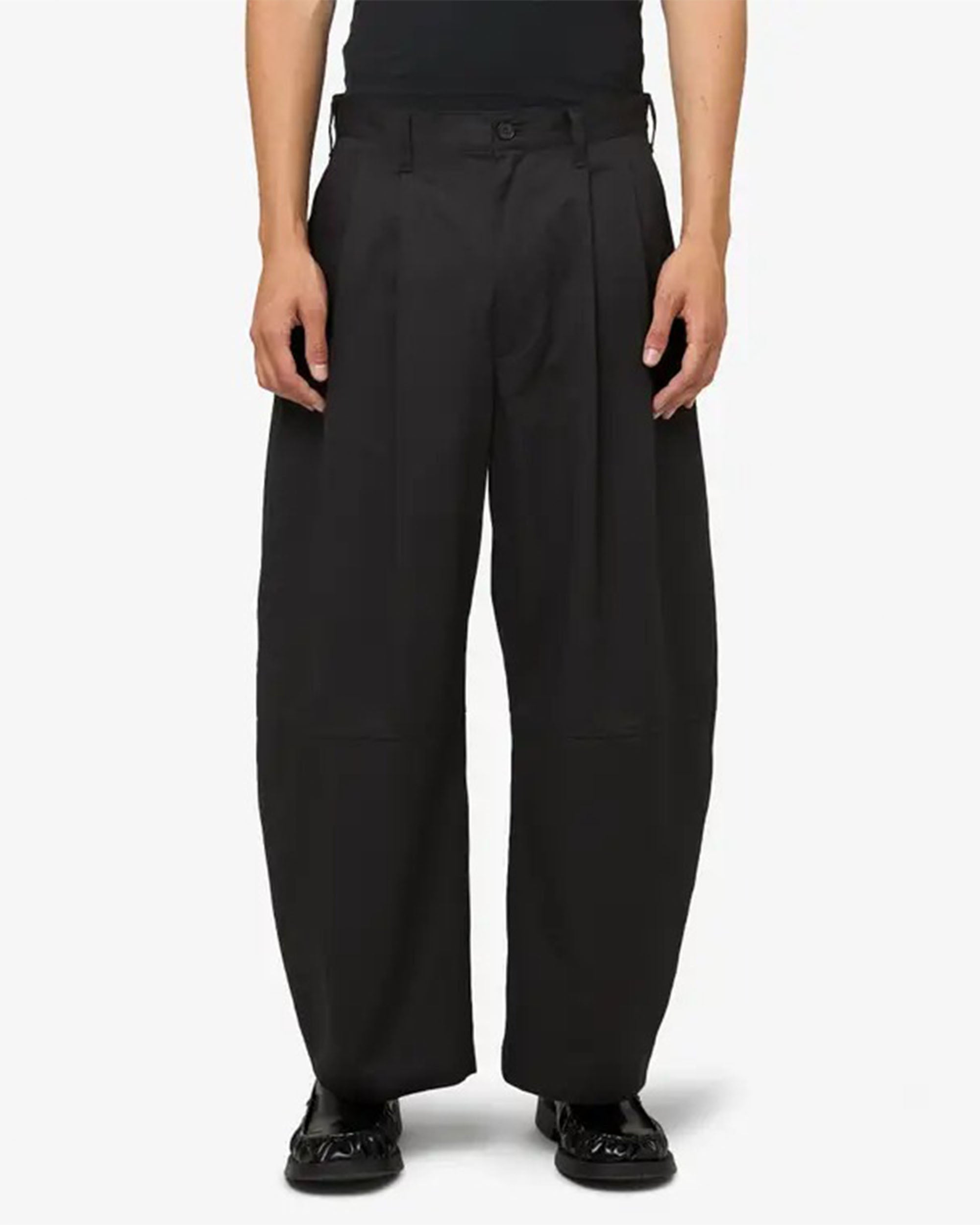 Double Pleated Pants - Black