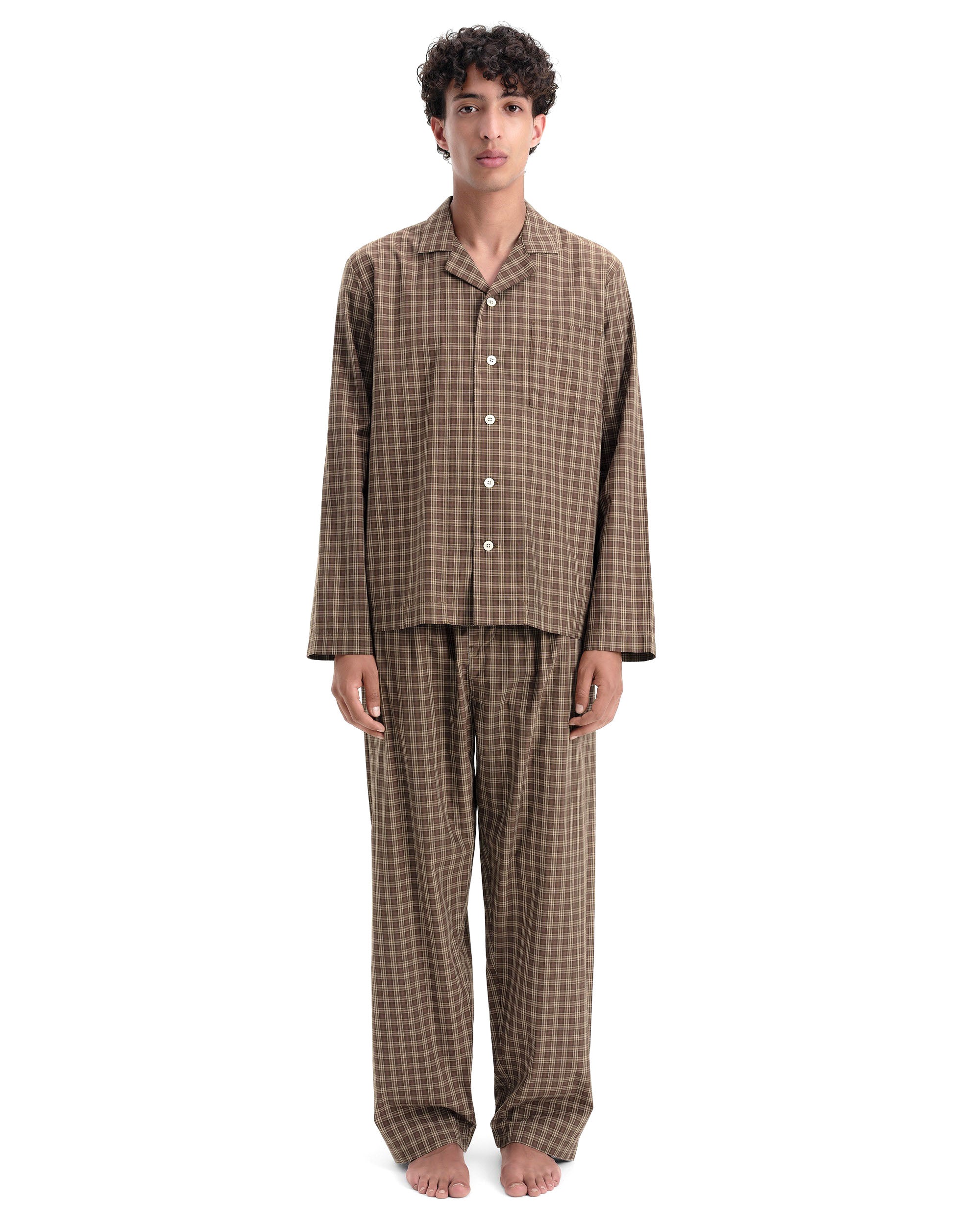Mens Fine Twill Pyjama Pants - Serra Checks