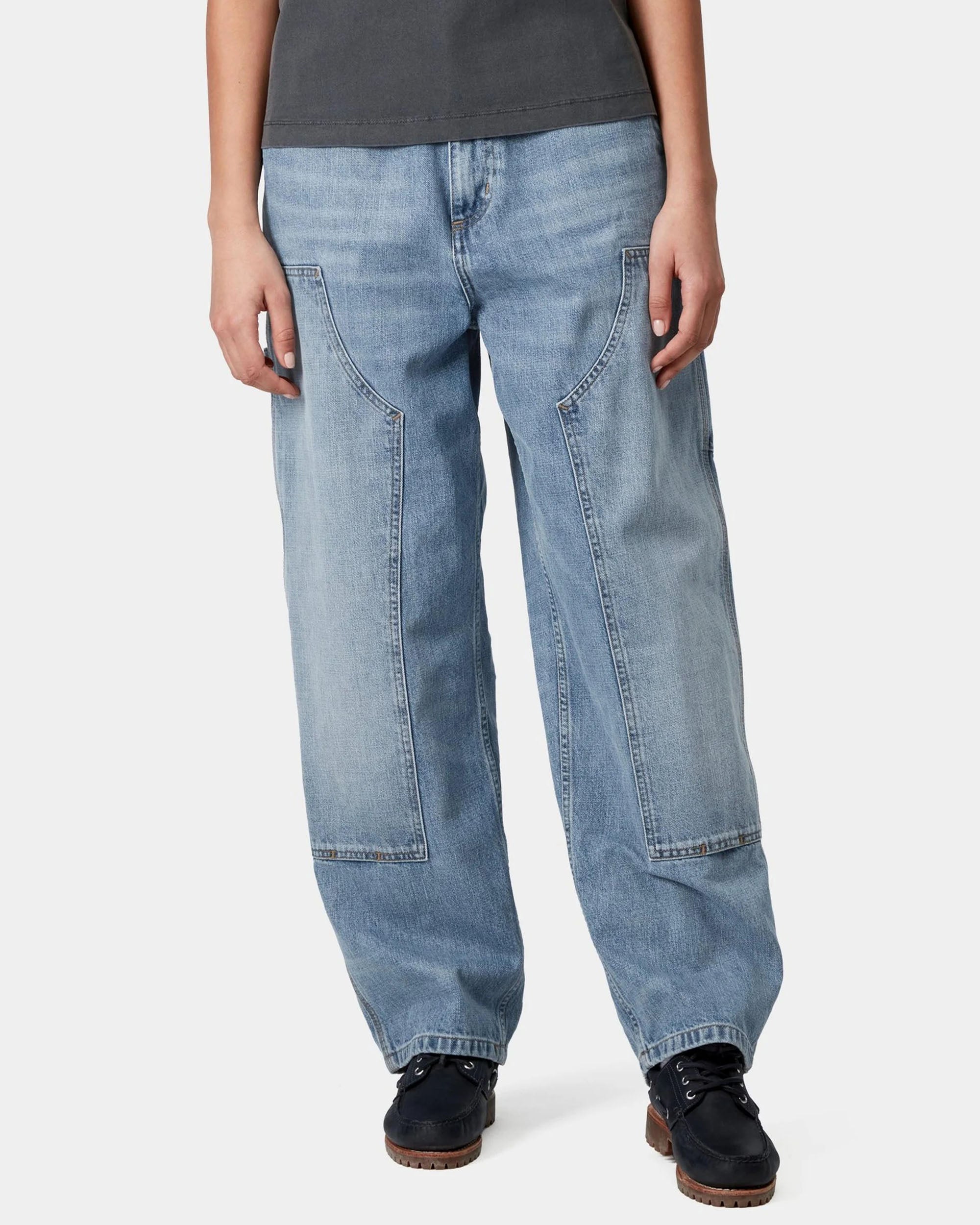 Women's Brandon Double Knee Pant - Blue Burst Washed