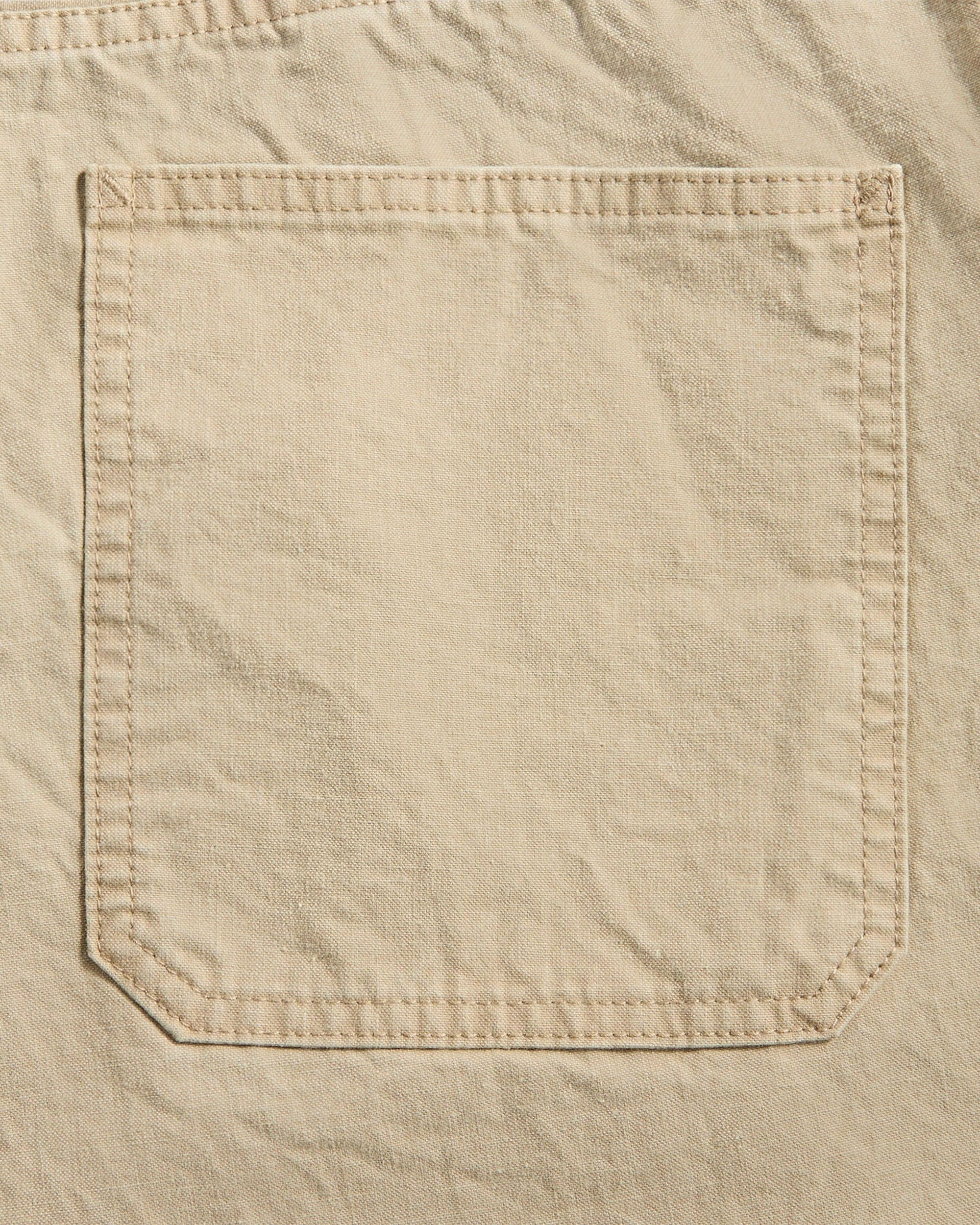 Curved Hem Trousers - Beige