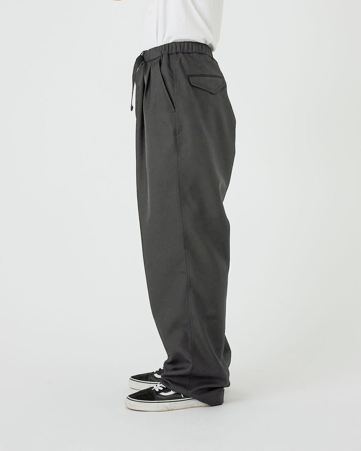 Polyester Twill Club Buckle Pants - Dark Navy