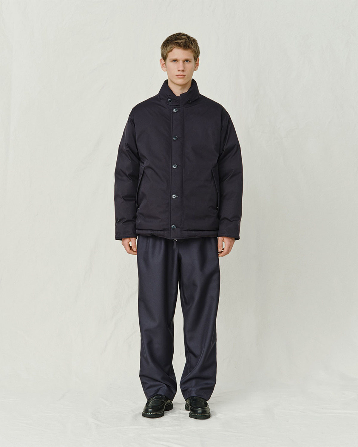 Polyester Twill Club Buckle Pants - Dark Navy