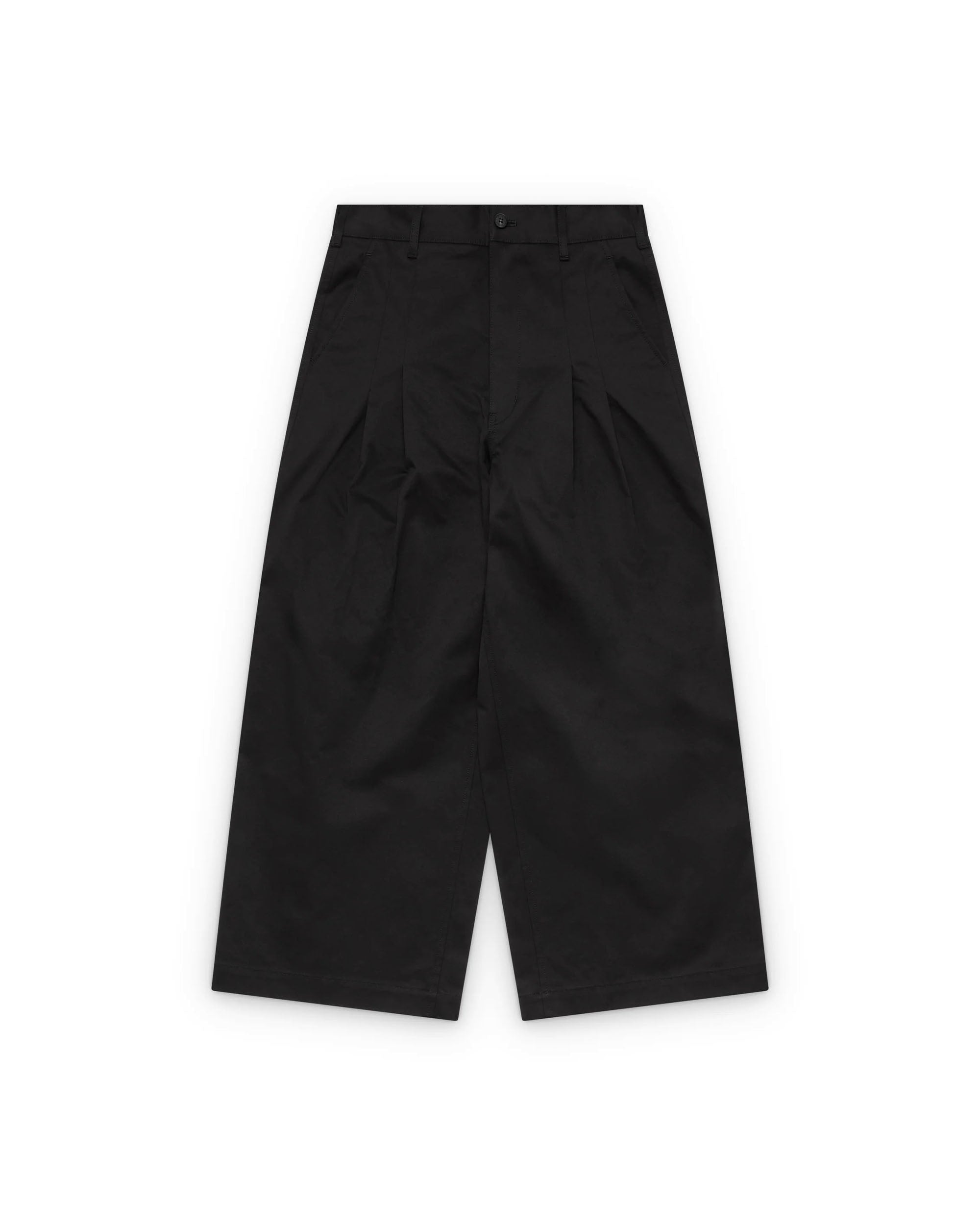 Double Pleated Pants - Black