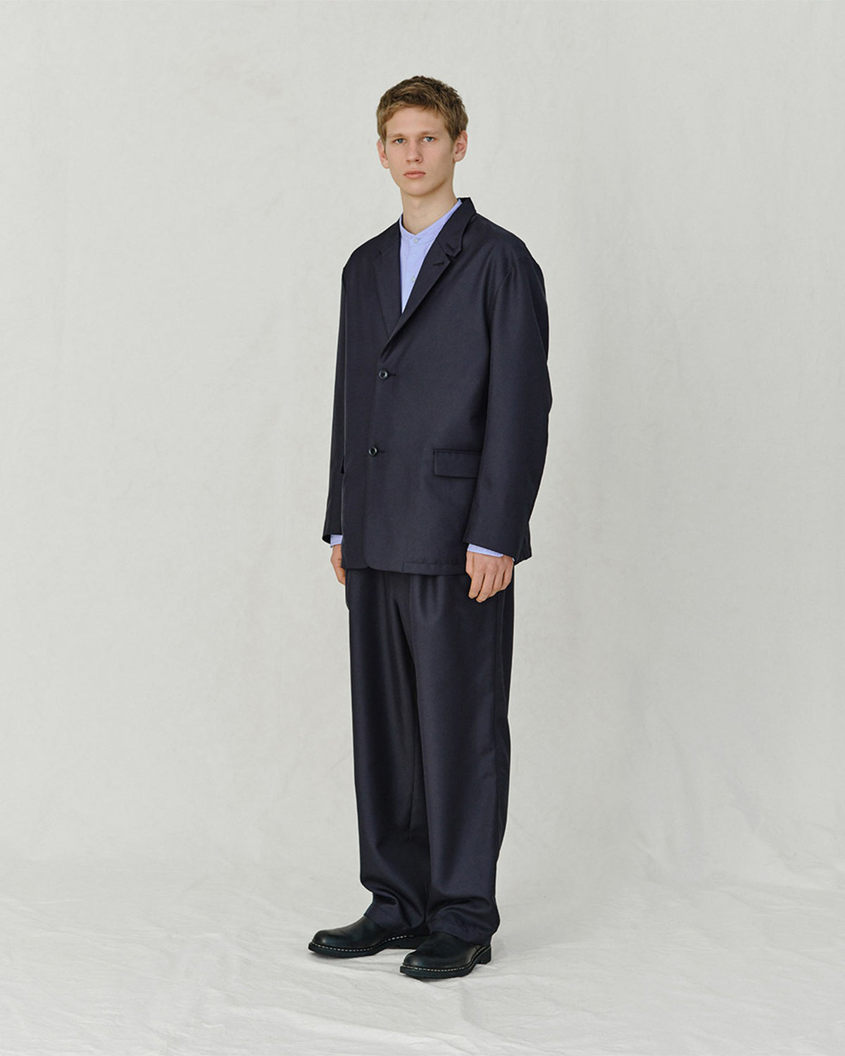 Polyester Twill Club Buckle Pants - Black