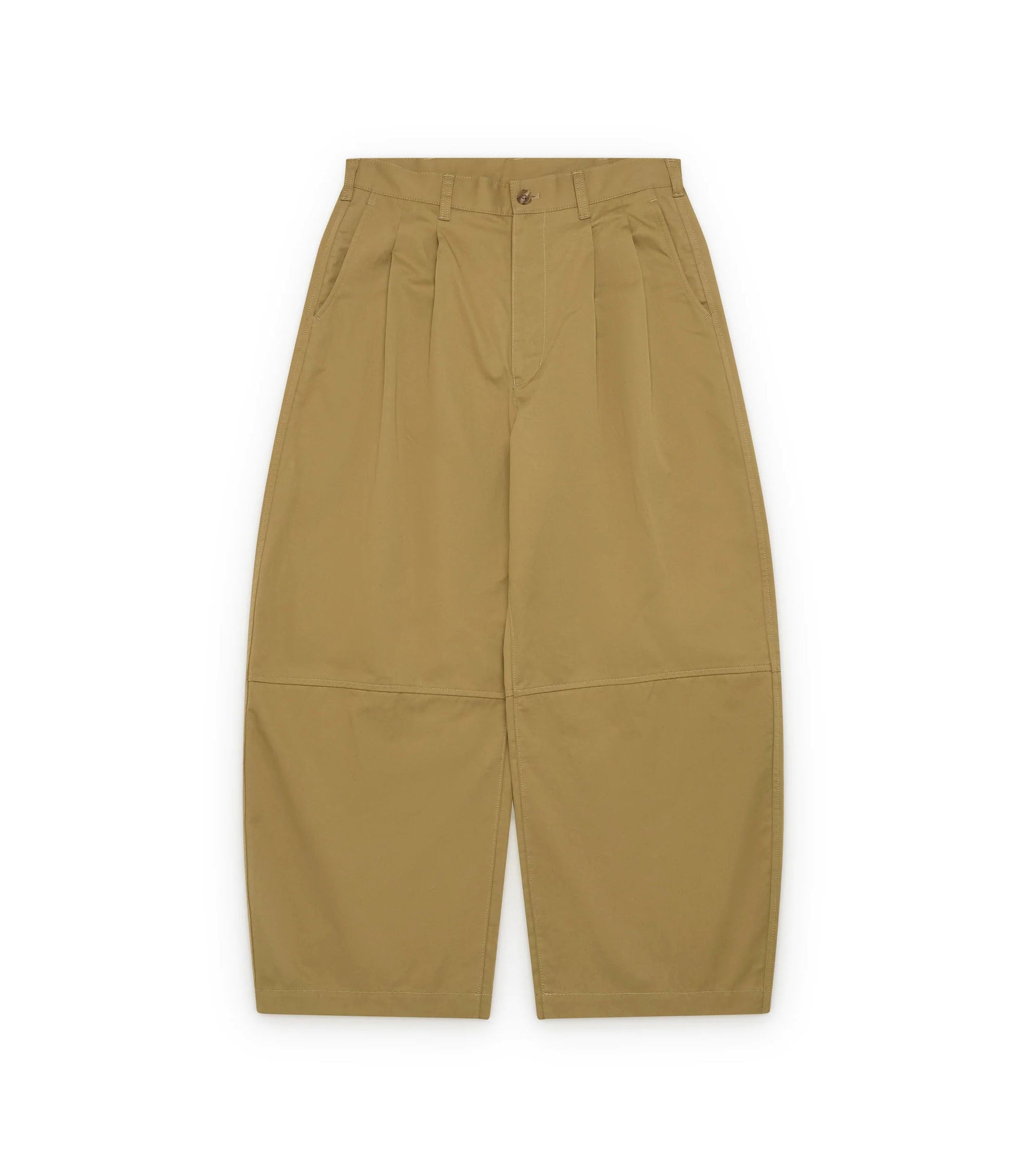 Double Pleated Pants - Beige