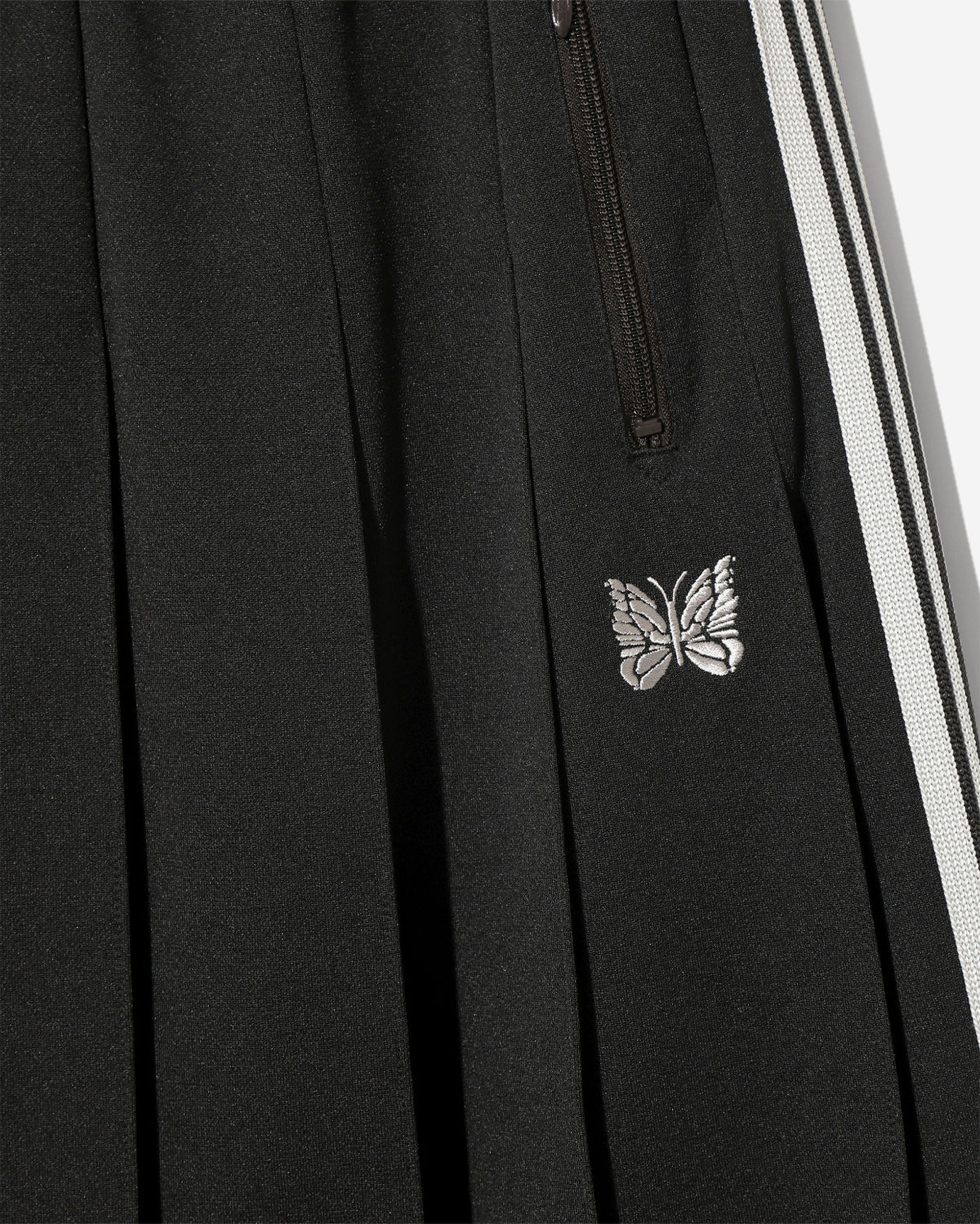 Poly Smooth Pleated Track Skirt - Charcoal