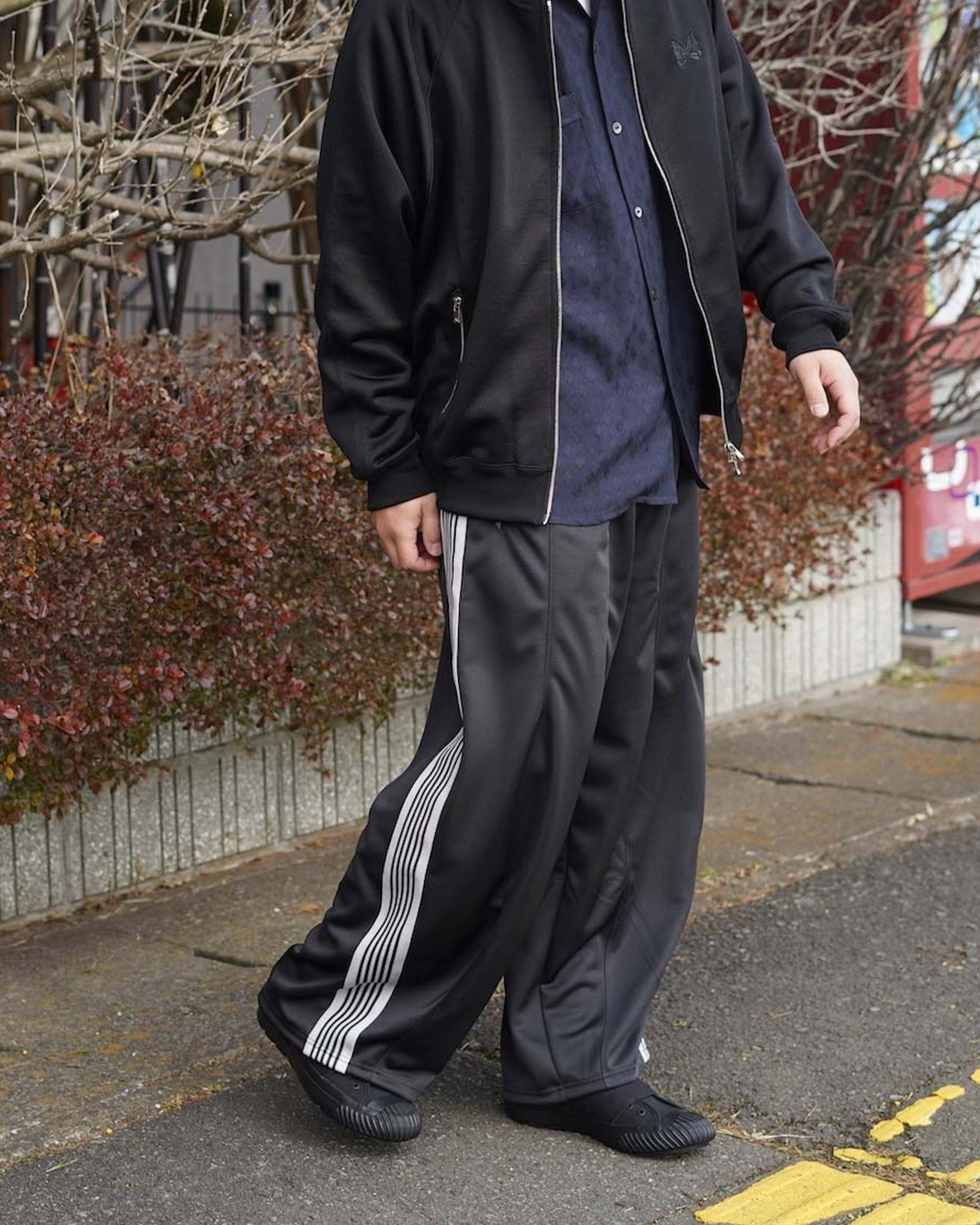 Needles Poly Smooth H.D. Track Pants - Charcoal | HIGHS AND LOWS