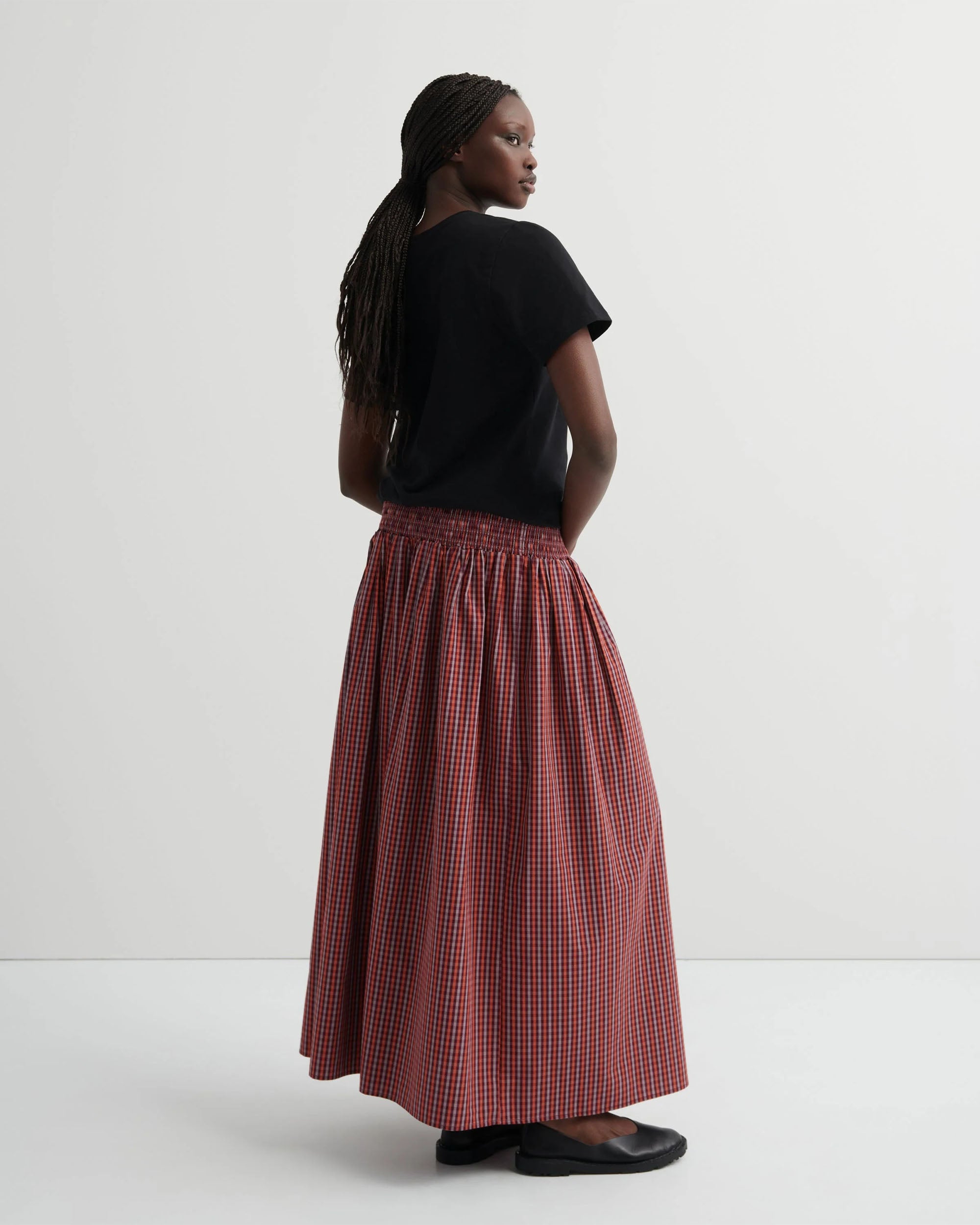 Weaver Skirt - Maroon Check