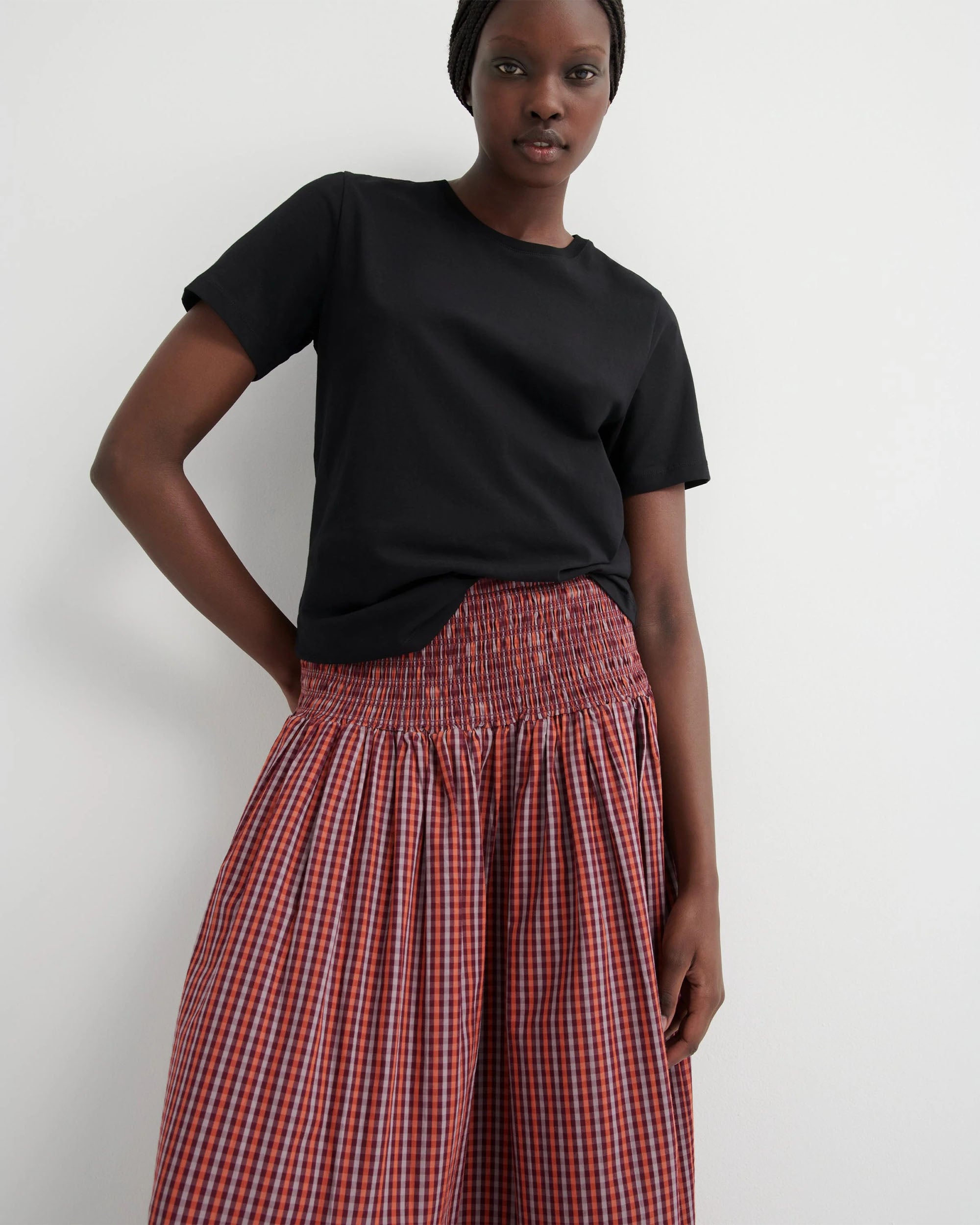 Weaver Skirt - Maroon Check