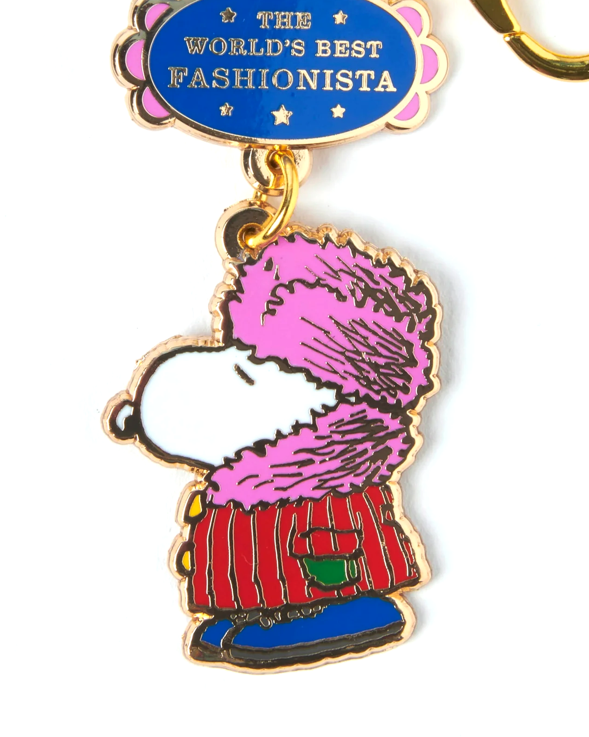 Peanuts World's Best Fashionista Keyring - Multi