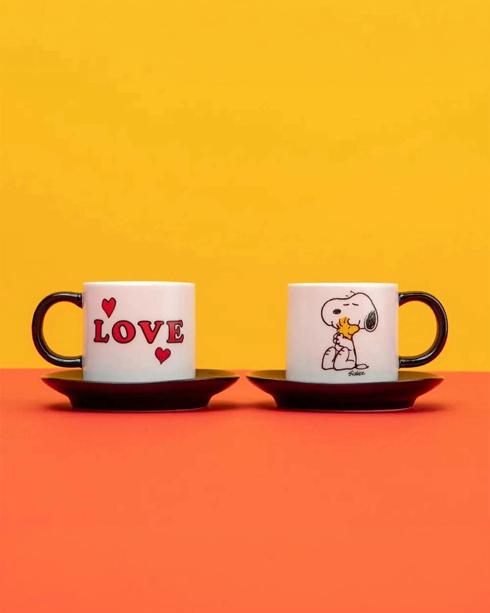Peanuts Love Espresso Set of 2 - White / Multi / Black