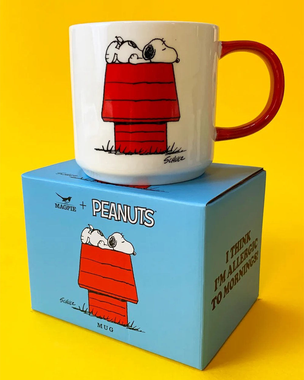 Peanuts Allergic To Mornings Mug - Cream / Multi / Red