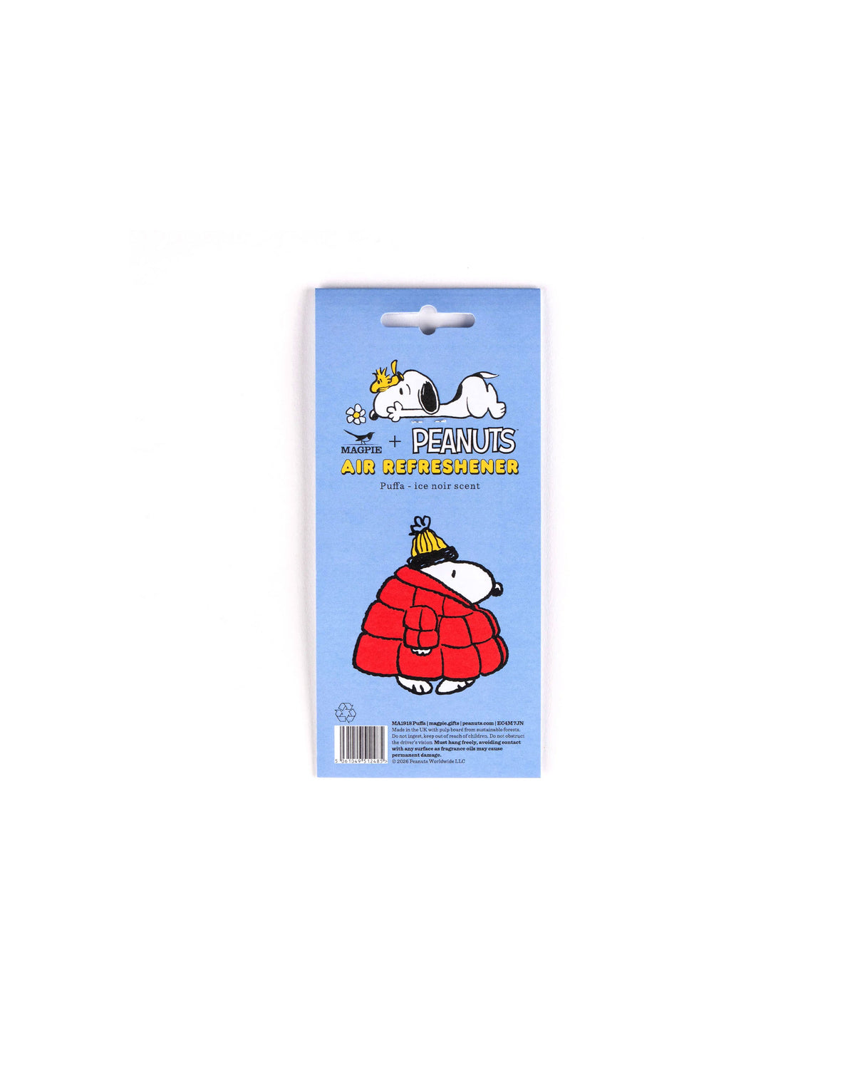 Peanuts Air Freshener Puffa - Ice Noir