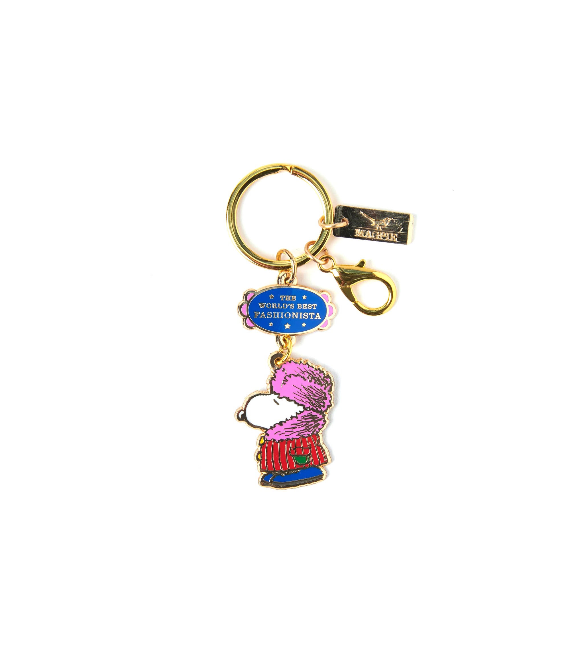 Peanuts World's Best Fashionista Keyring - Multi