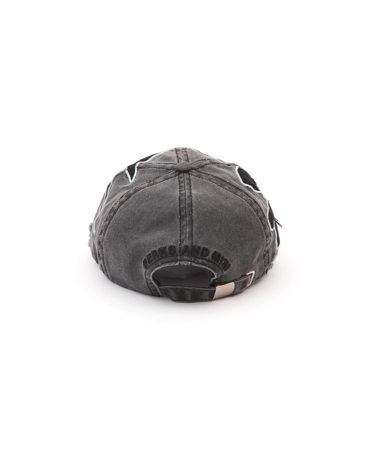 Locke Denim Applique Baseball Cap - Faded Black