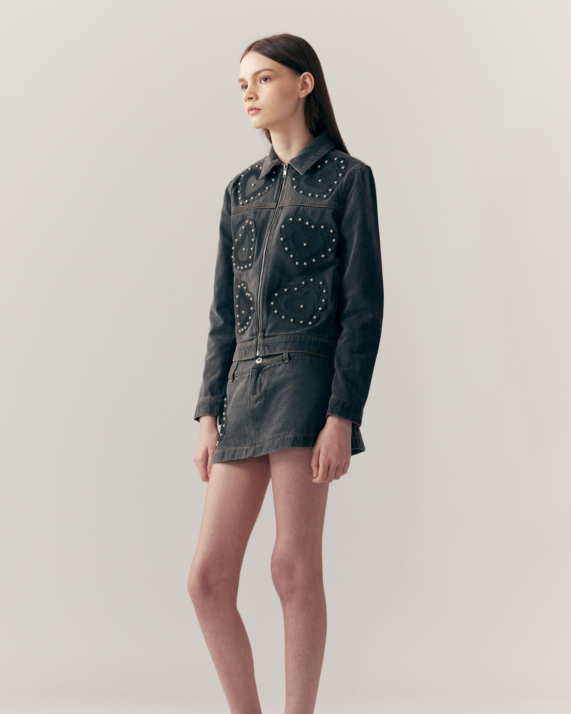 Gateway Denim Mini Skirt - Black Wash