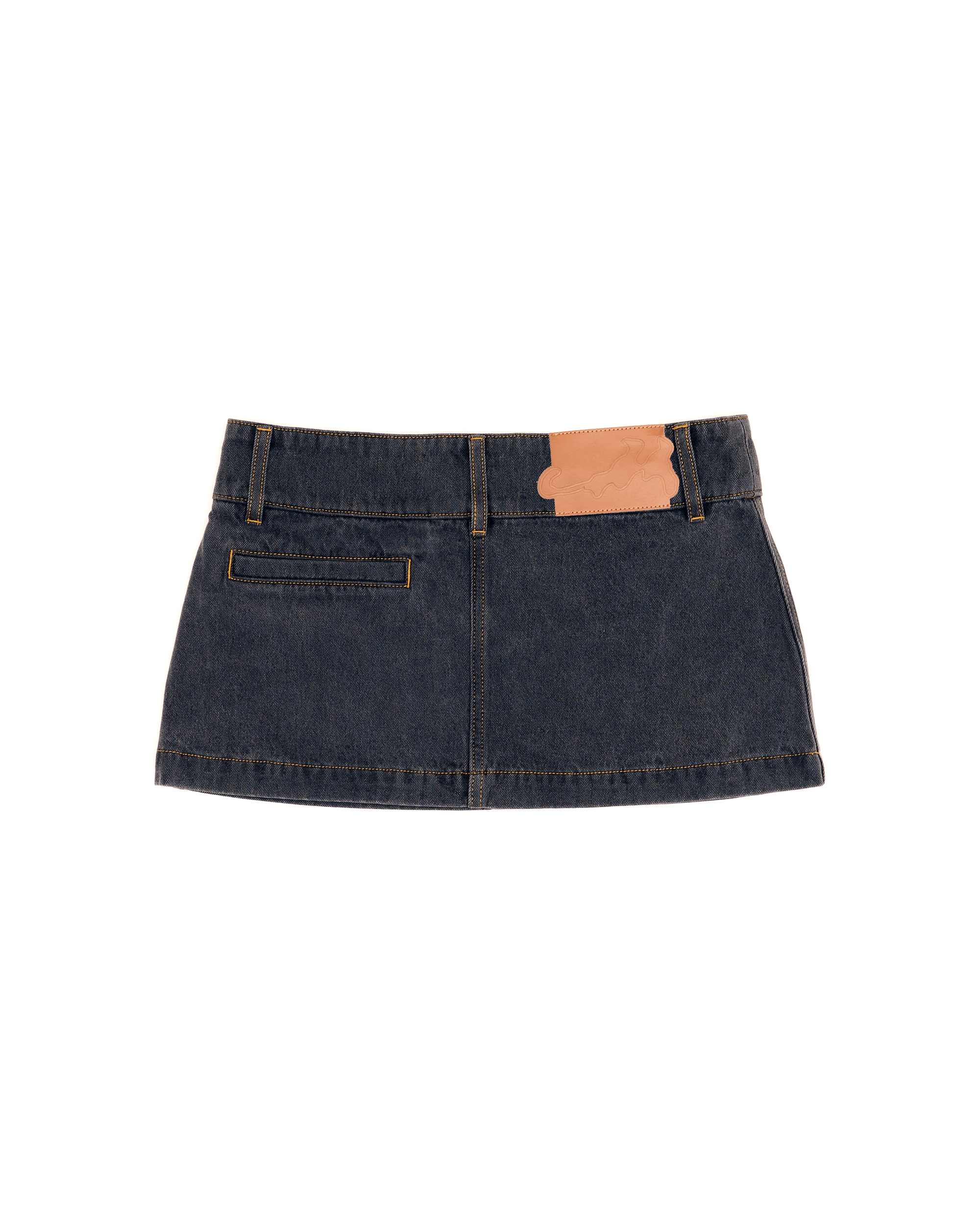 Gateway Denim Mini Skirt - Black Wash