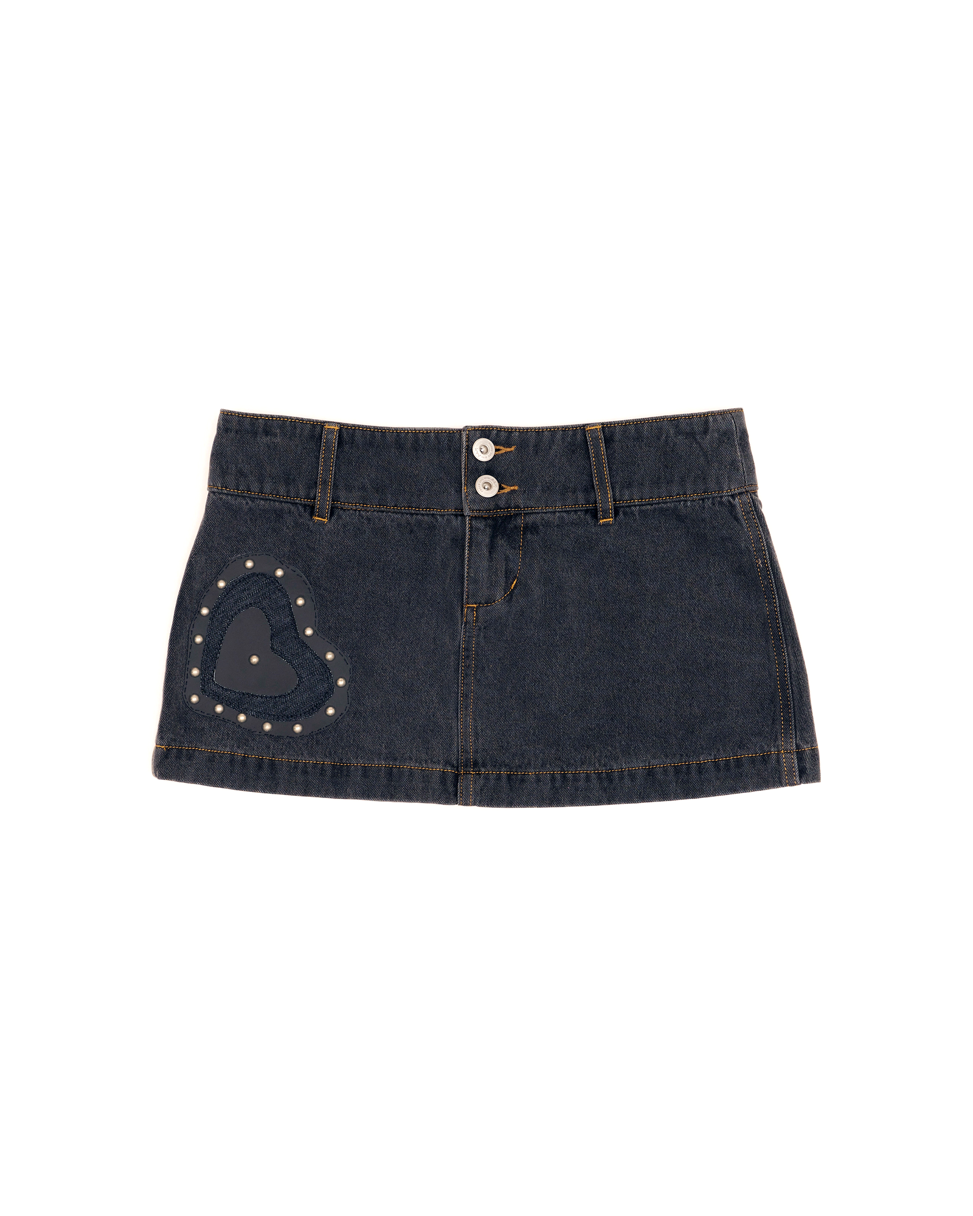 Gateway Denim Mini Skirt - Black Wash