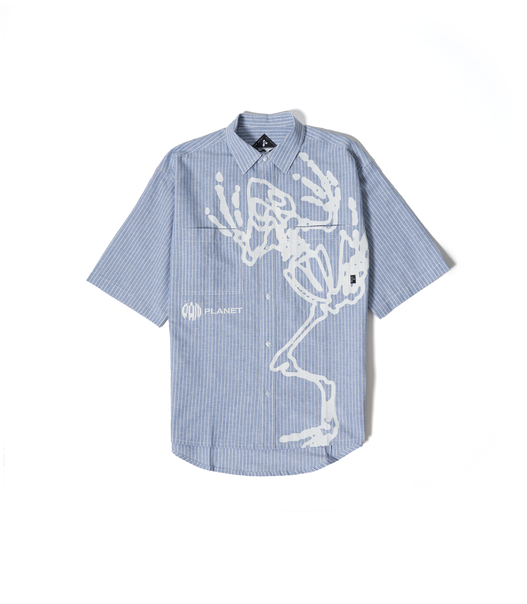 Lil' Bone Oversized shirt - Blue Stripe