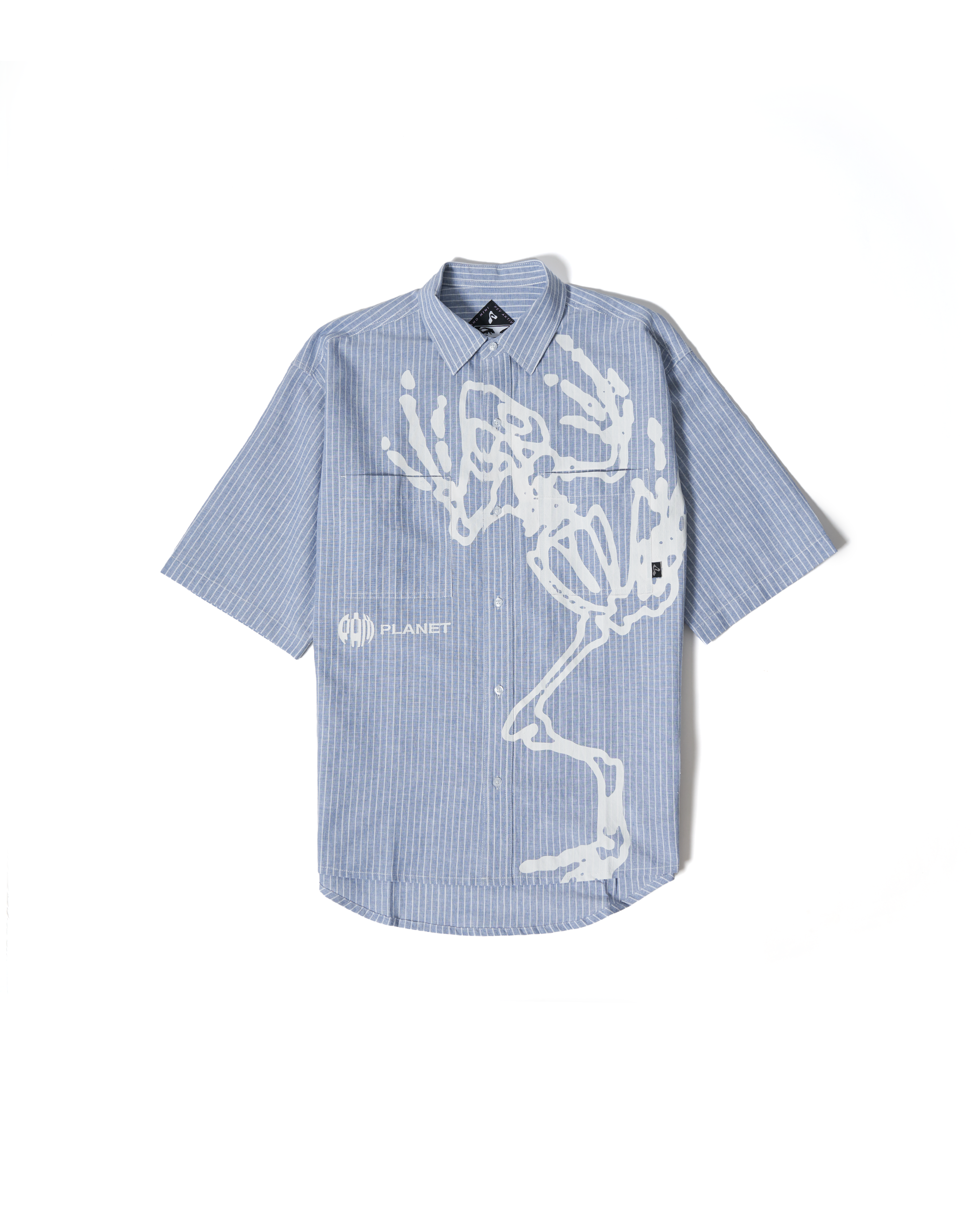 Lil' Bone Oversized shirt - Blue Stripe
