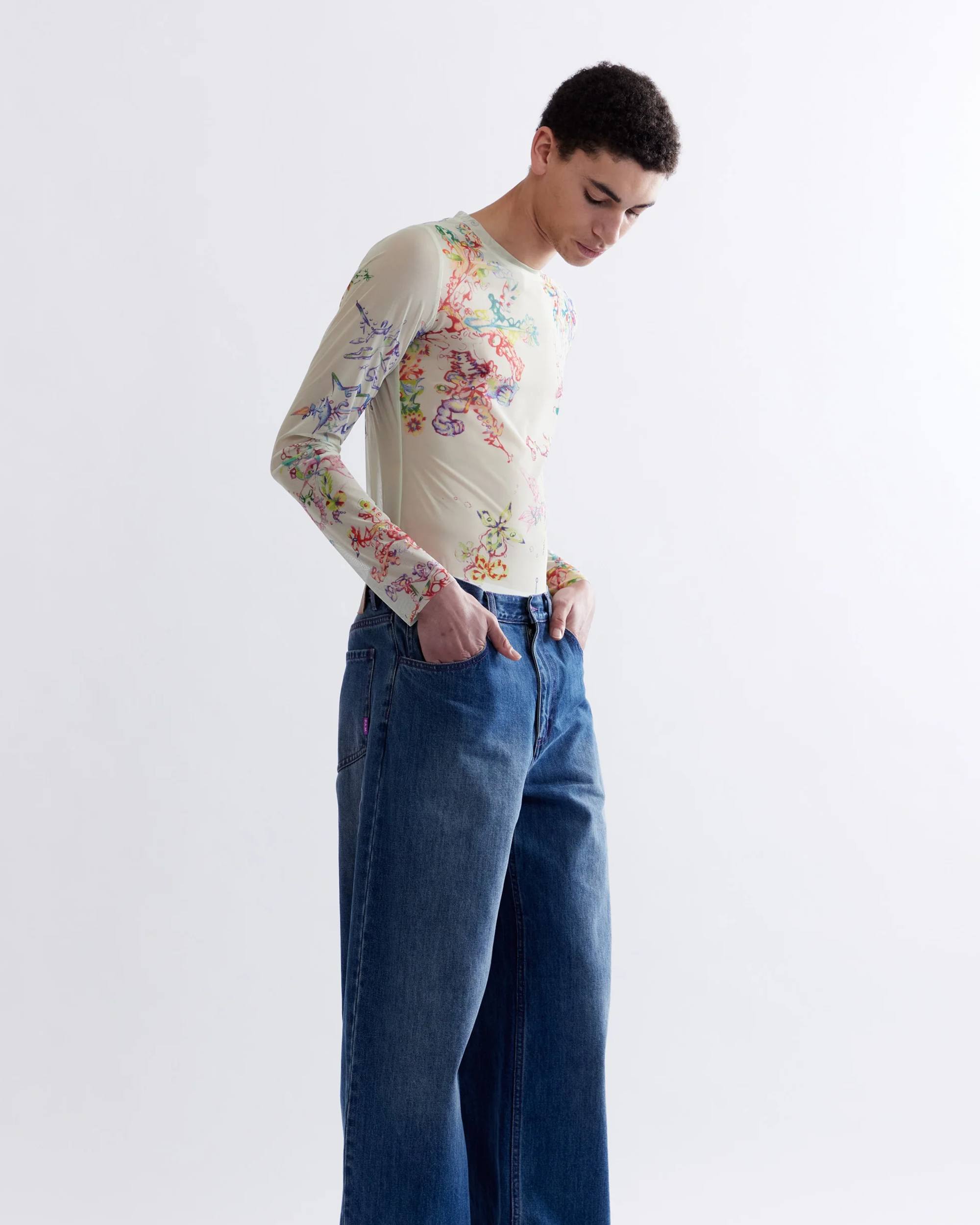 Coco Star Fractal Mesh Top - Multi