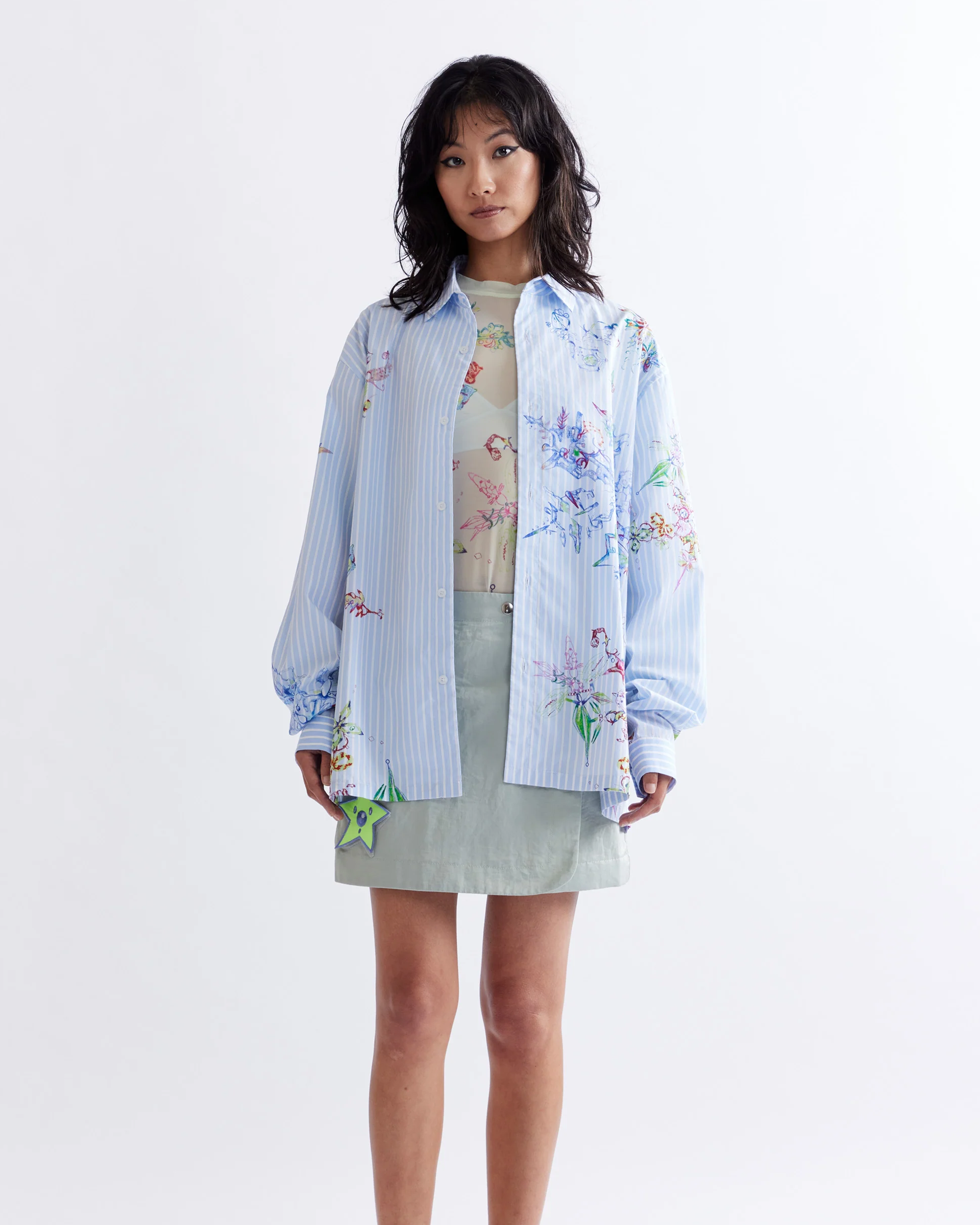 Coco Star Fractal Stripe Shirt - Multi