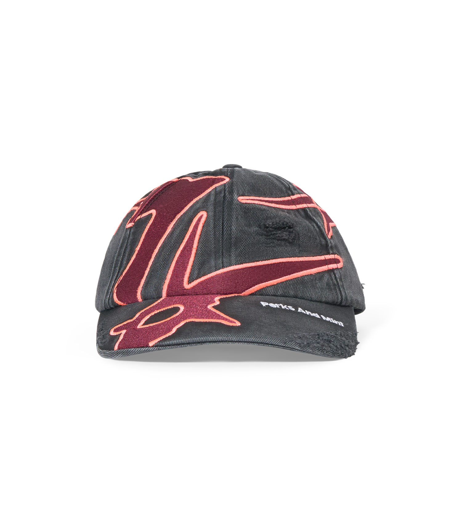 Seven Eighths Baseball Cap - Washed Black / Deep Red