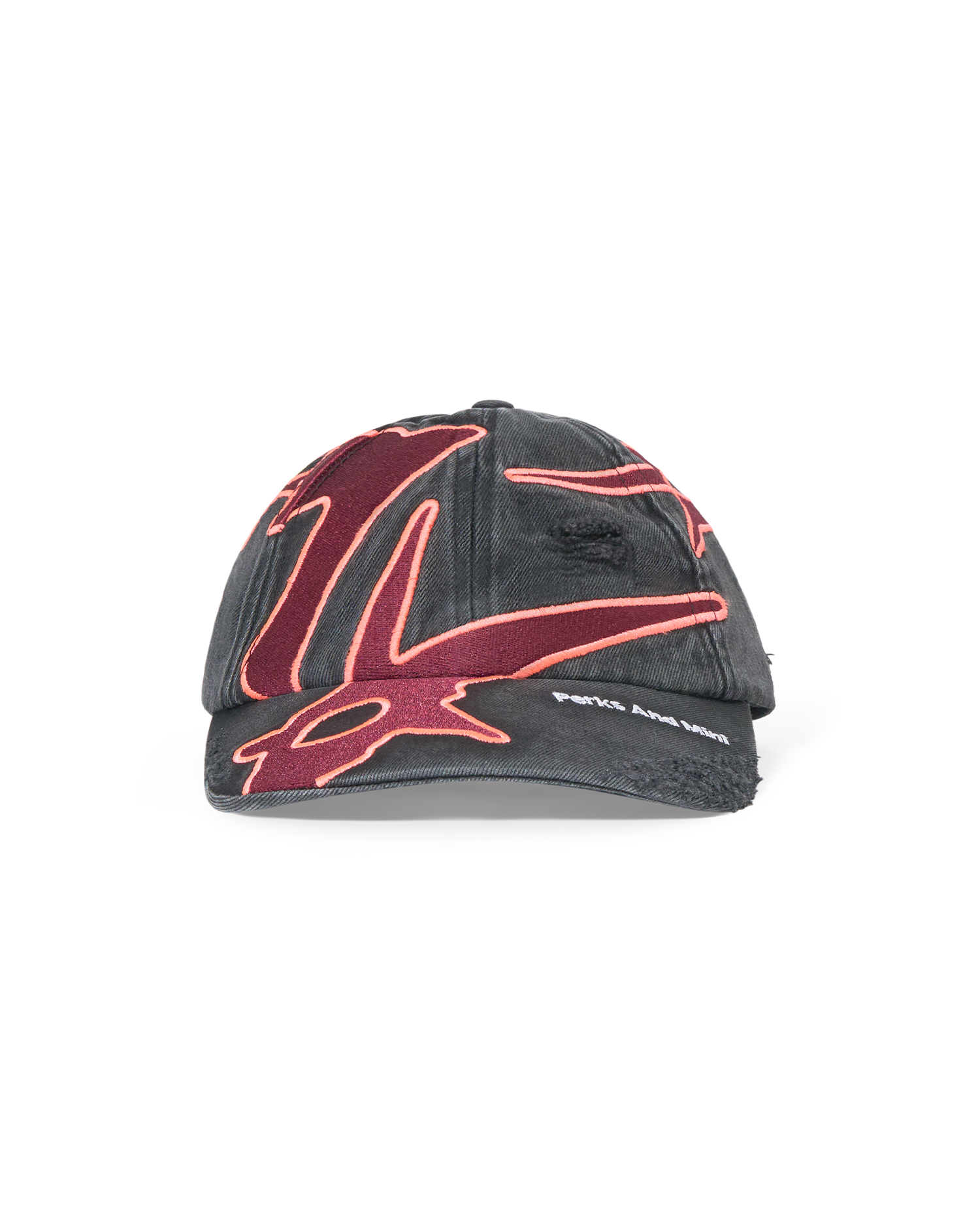 Seven Eighths Baseball Cap - Washed Black / Deep Red