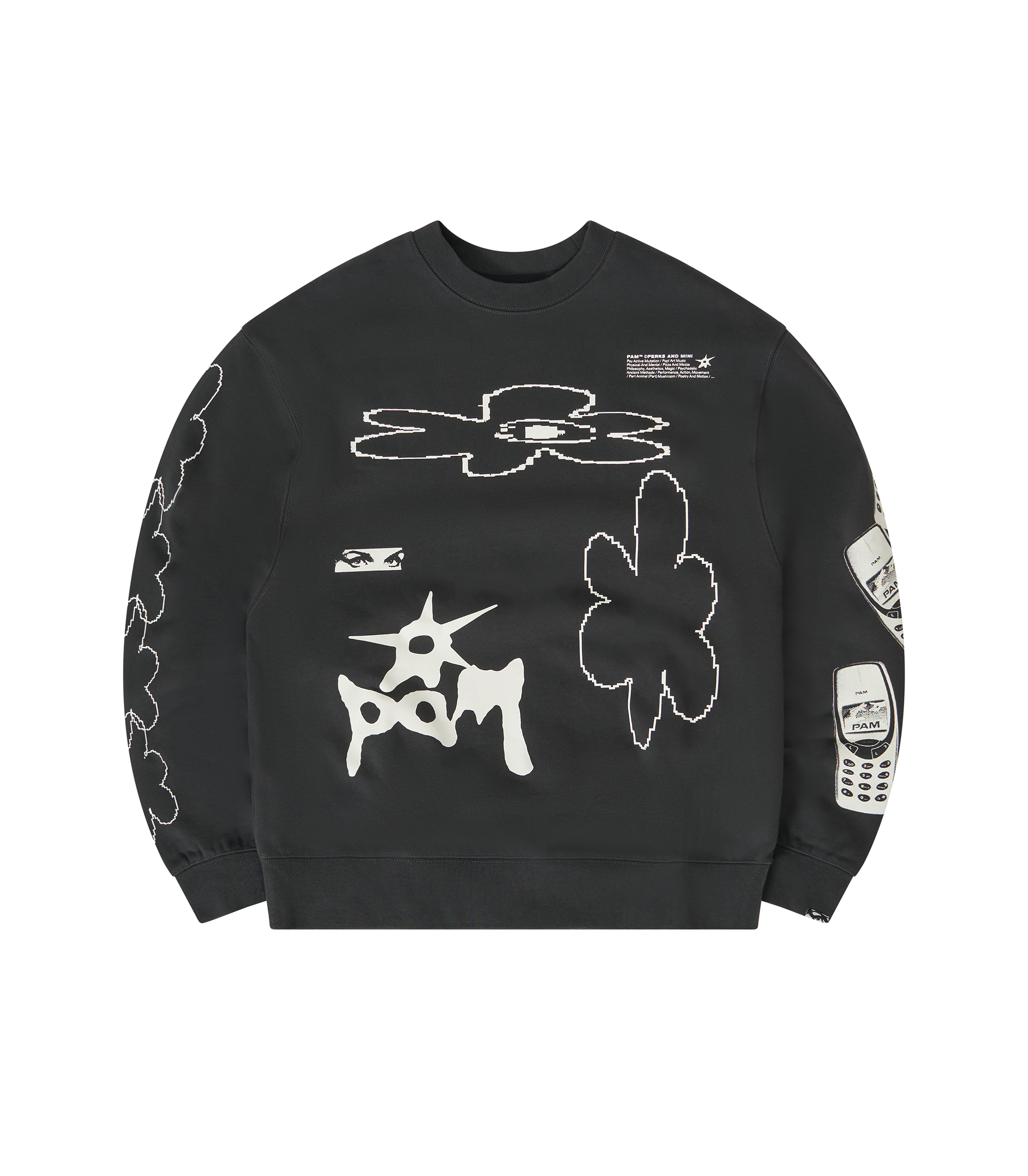Icons Crewneck Sweat - Black