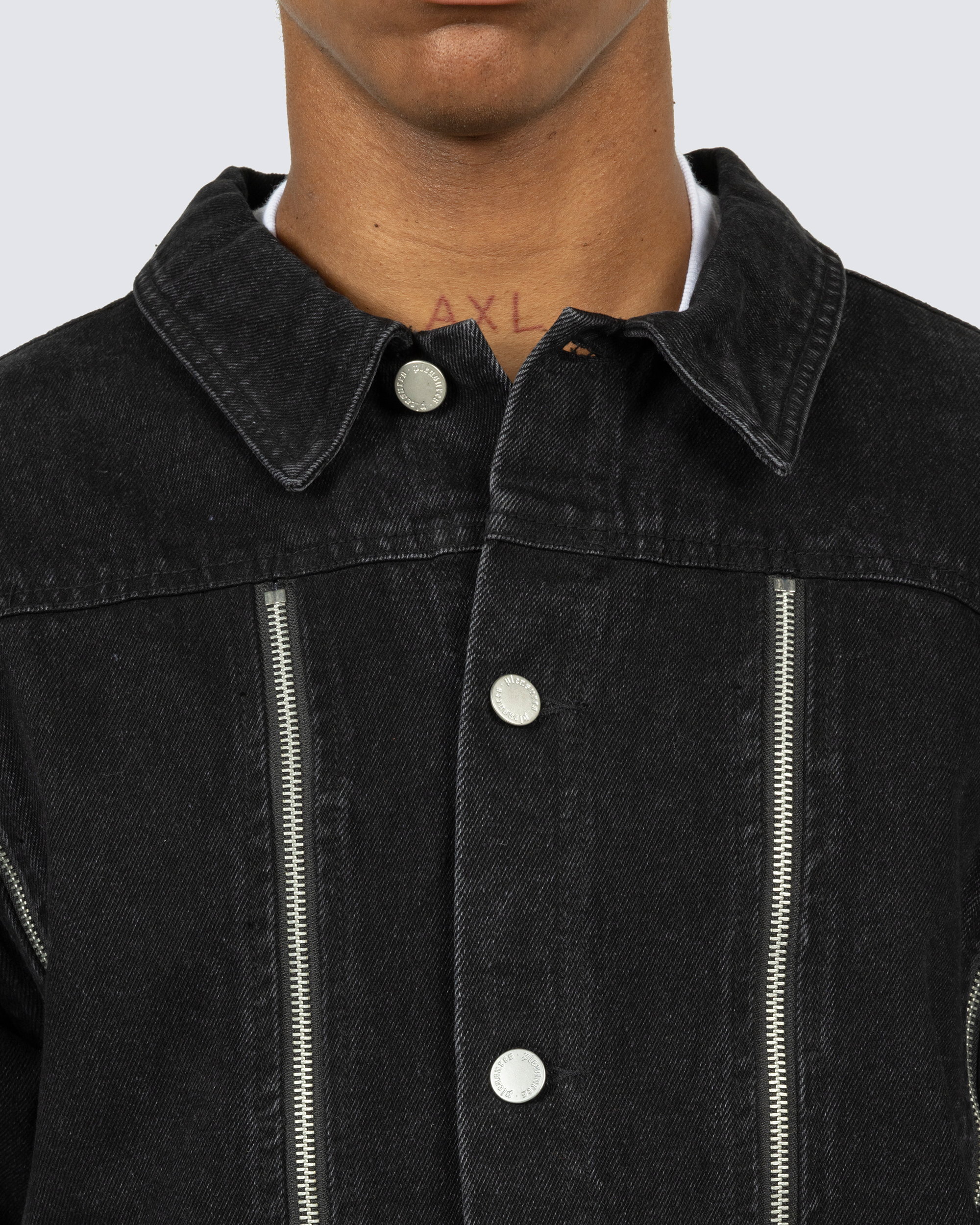 Mileage Denim Trucker Jacket - Black