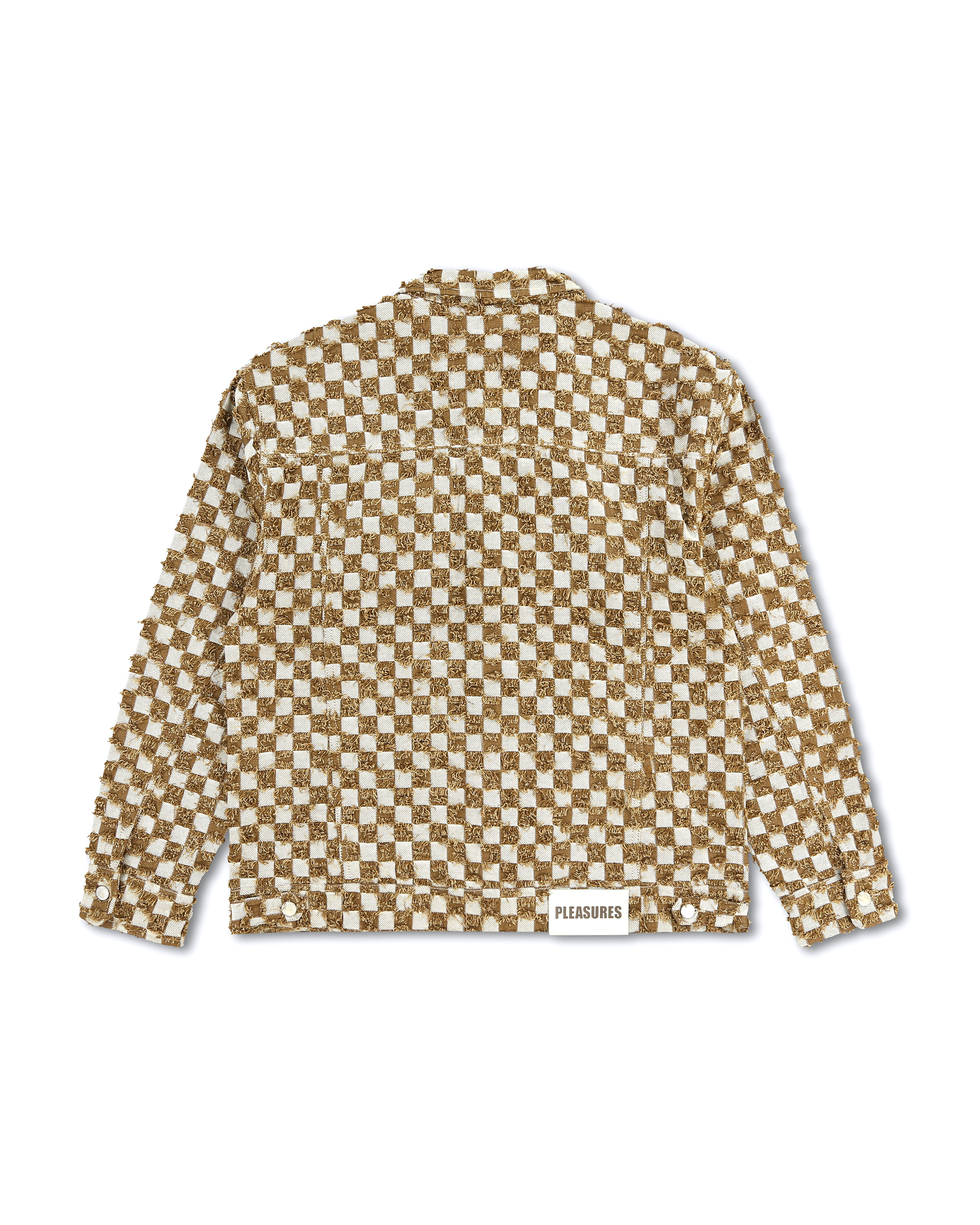 Curfew Checker Trucker Jacket - Brown