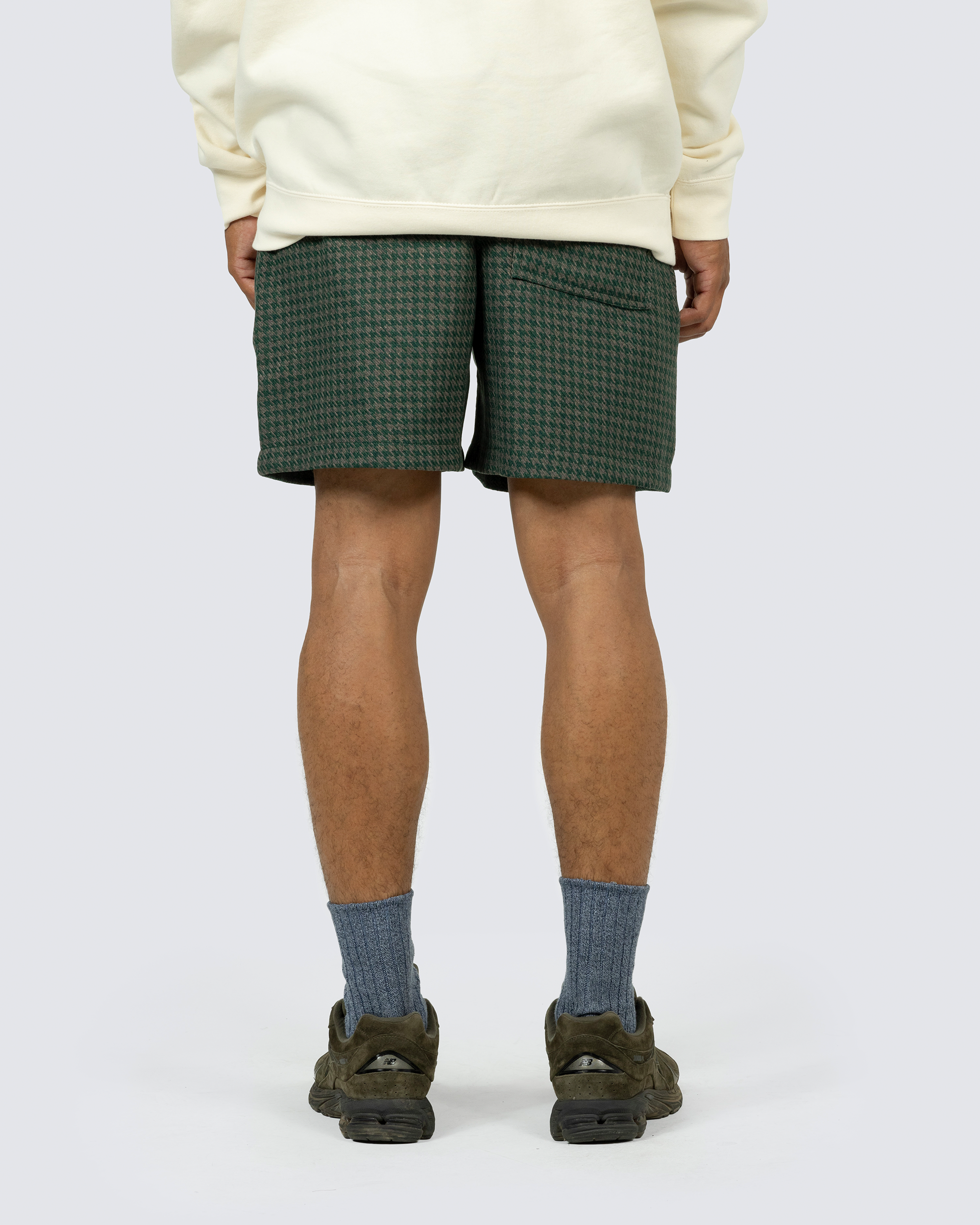 Intercept Houndstooth Shorts - Forest Green