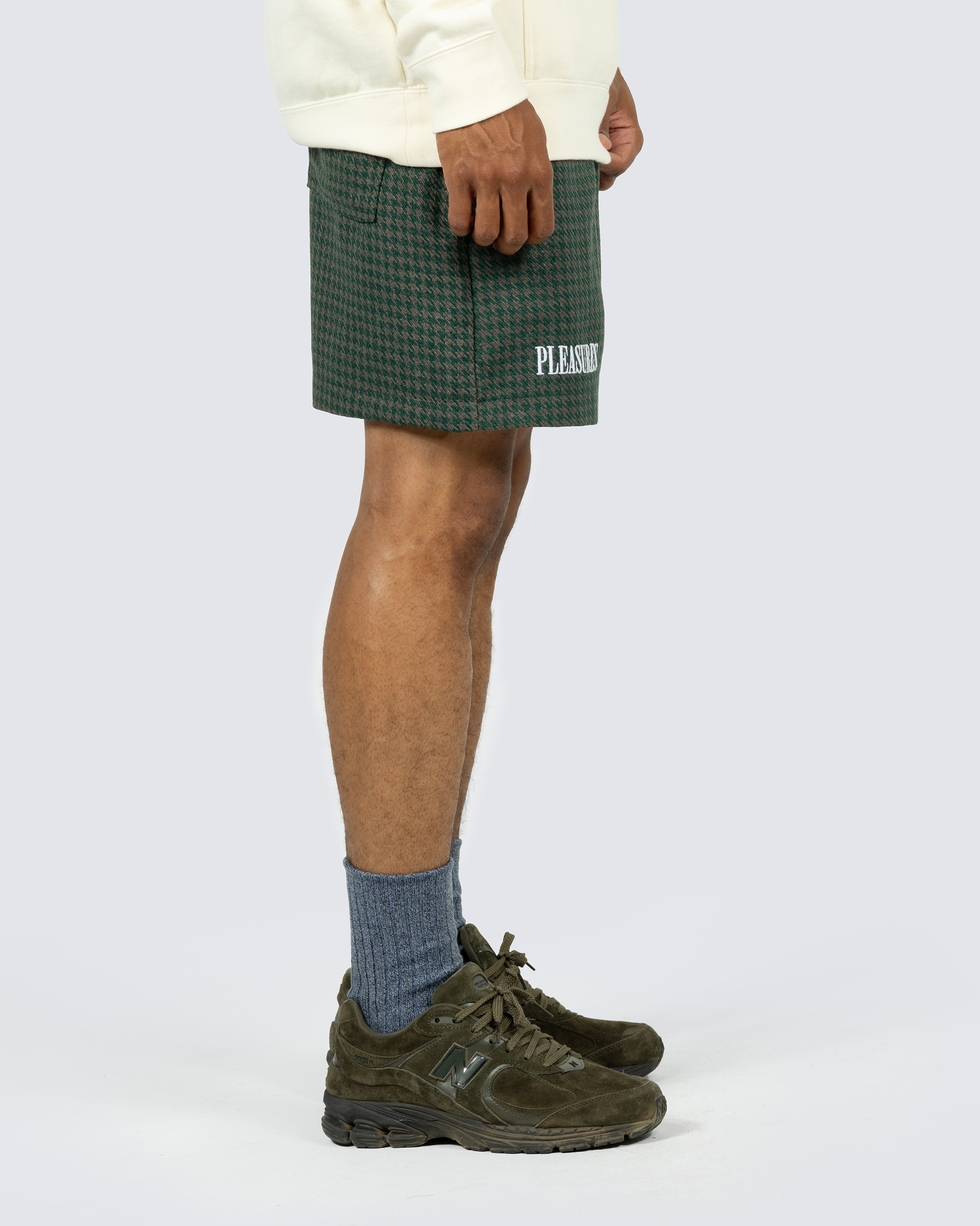 Intercept Houndstooth Shorts - Forest Green