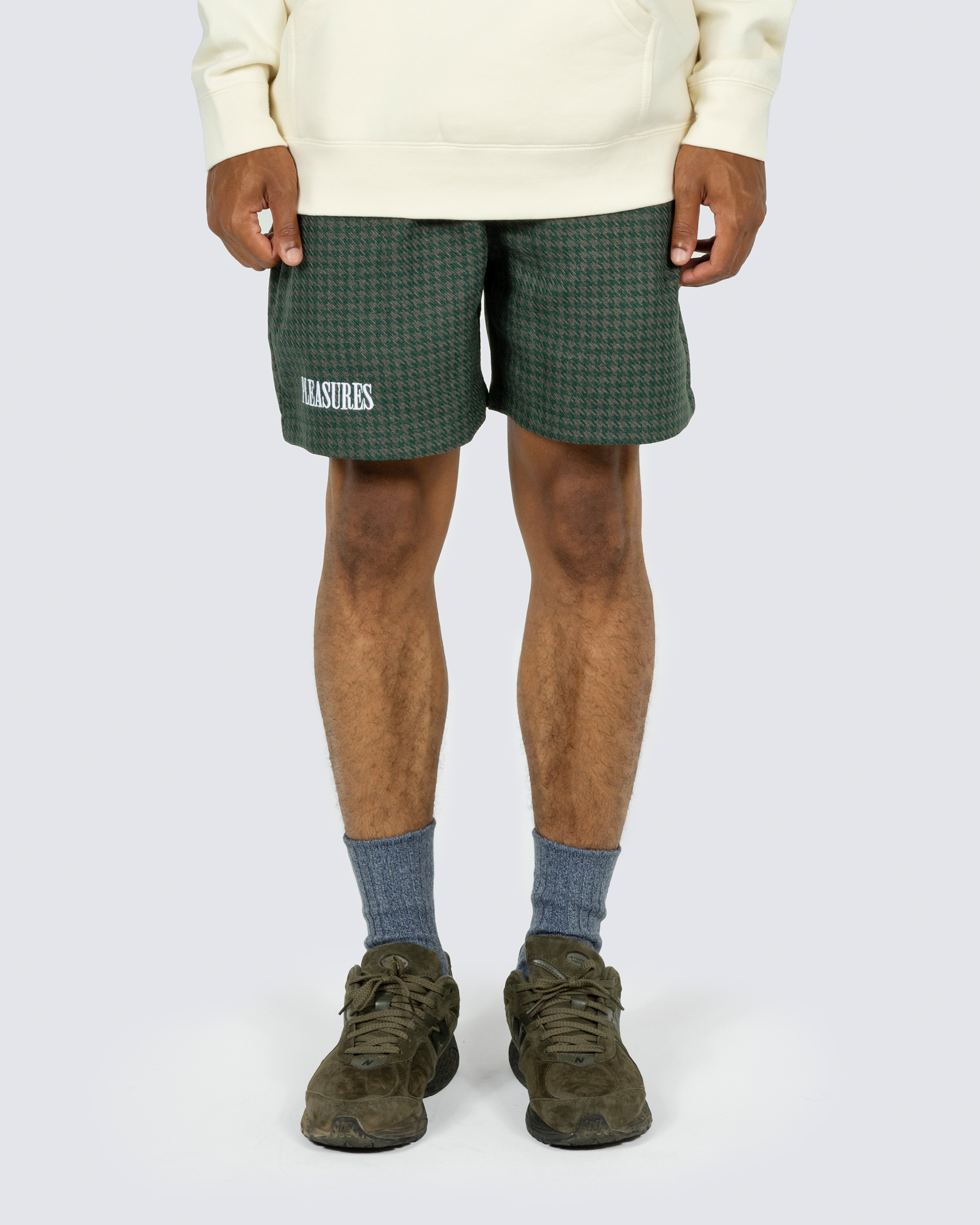 Intercept Houndstooth Shorts - Forest Green