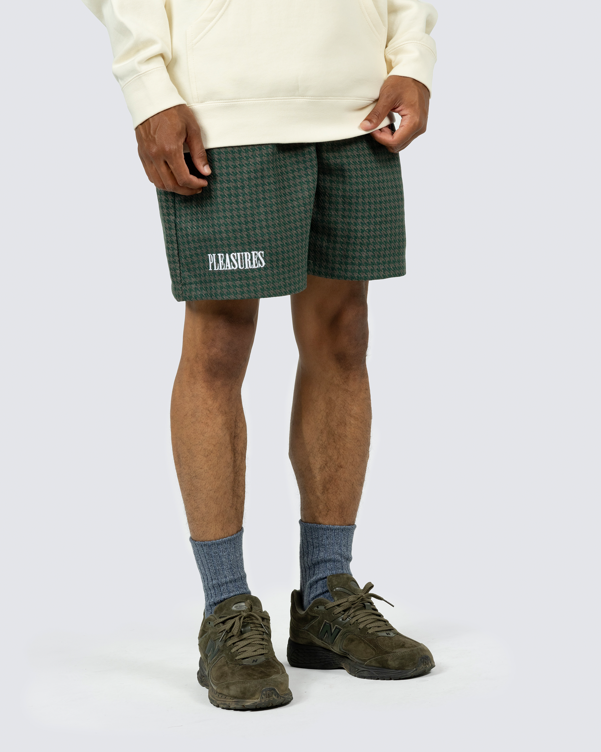 Intercept Houndstooth Shorts - Forest Green