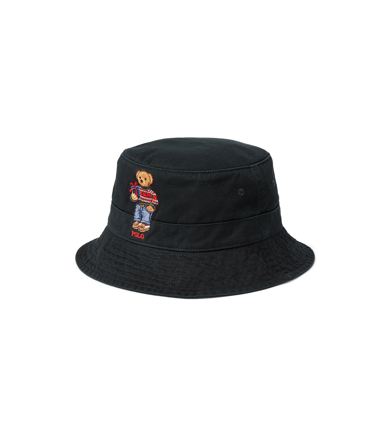 Polo Bear Twill Bucket Hat - Black