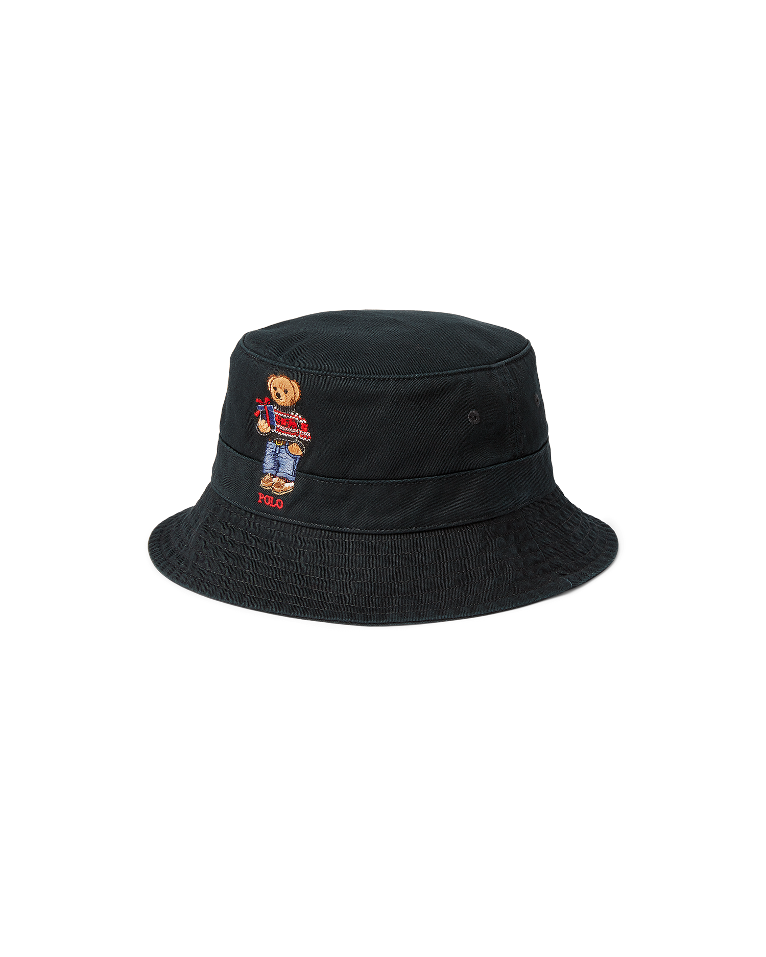 Polo Bear Twill Bucket Hat - Black